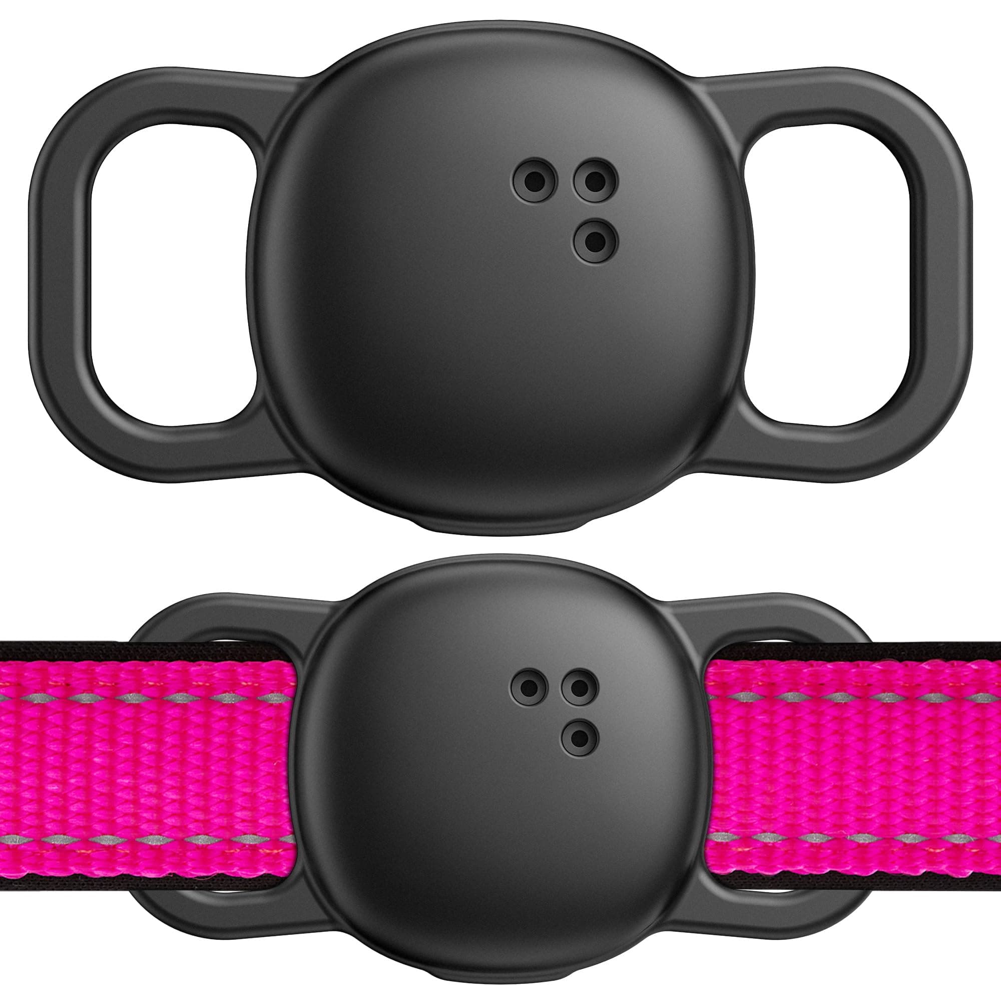 for Tile Life360 Sticker (2024) Tracker Cat Collar Case, 2-Pack Silicone Anti-Lost Protective Cover Tile Tracker Holder for Dog & Pet Collars, Ultra Durable, Easy Installation, Lightweight, Black