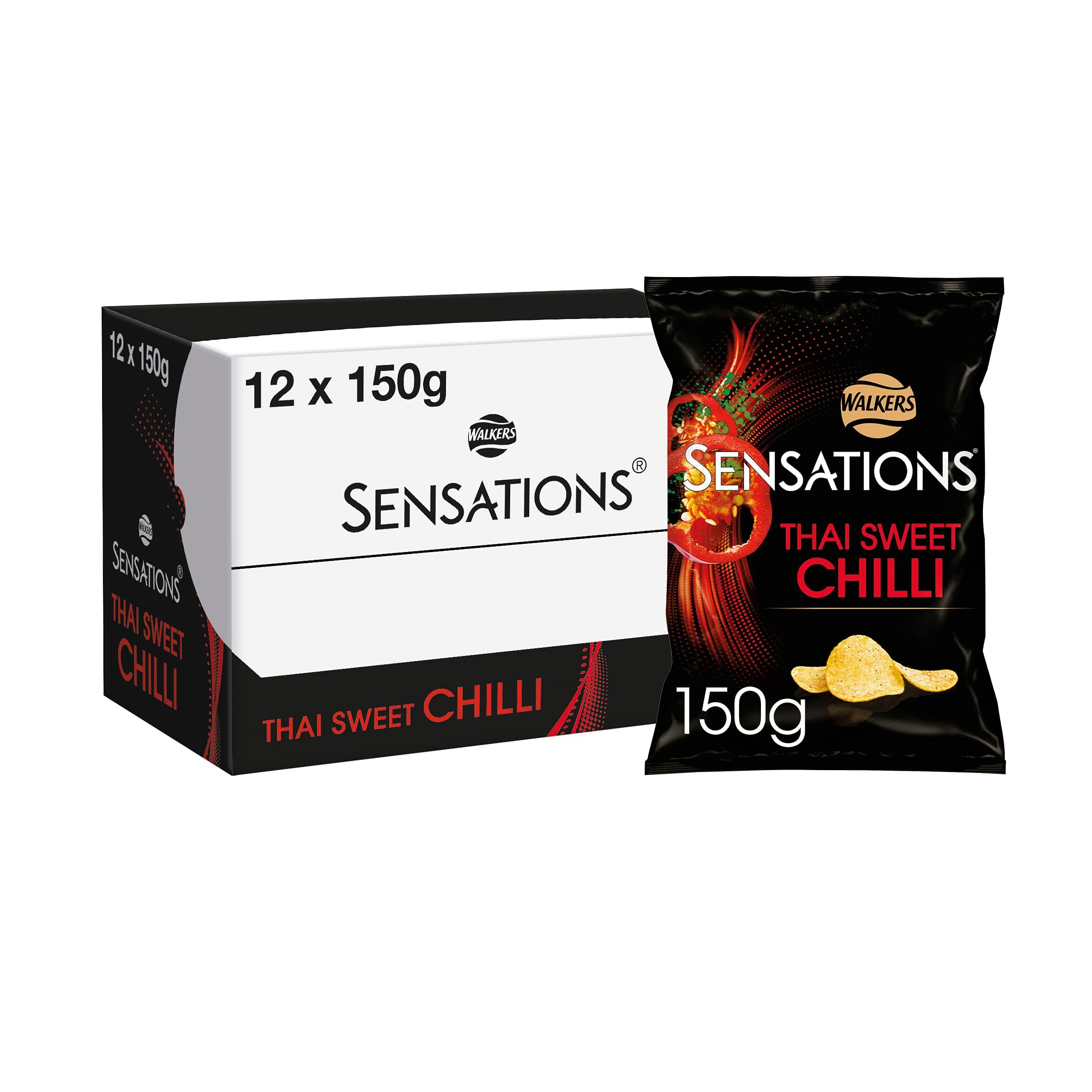 Walkers Sensations Crisps Thai Sweet Chilli 150g