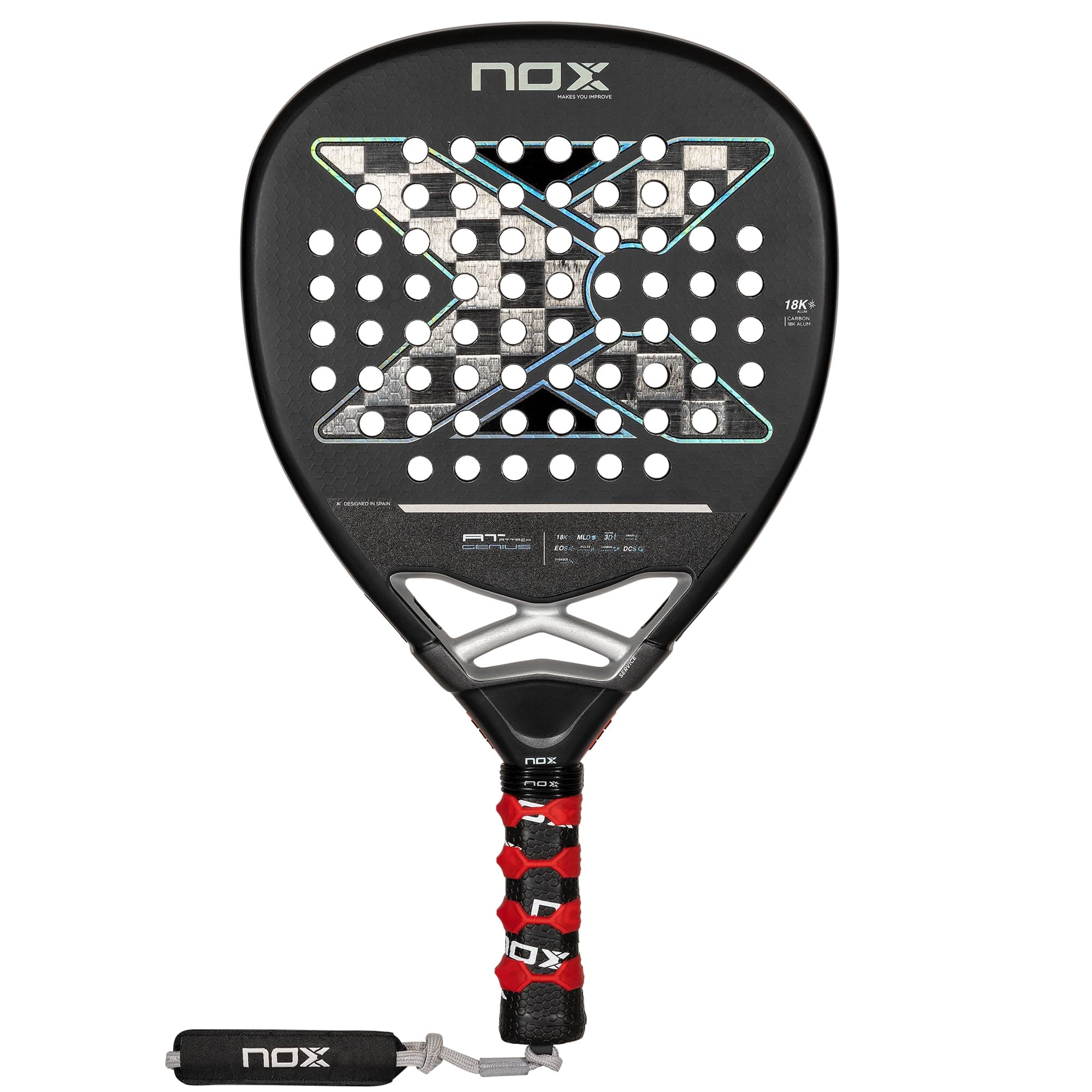 NOX Nox At Genius Attack 18k Padel Racket 360-375 gr