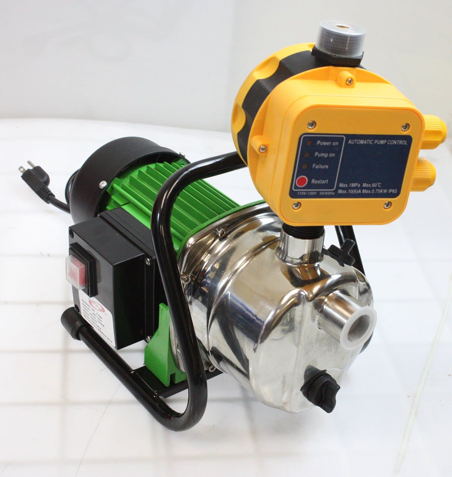 Automatic On/Off Control Jet Booster Water Pressure Pump-Stainless- 1.6HP Garden Jet