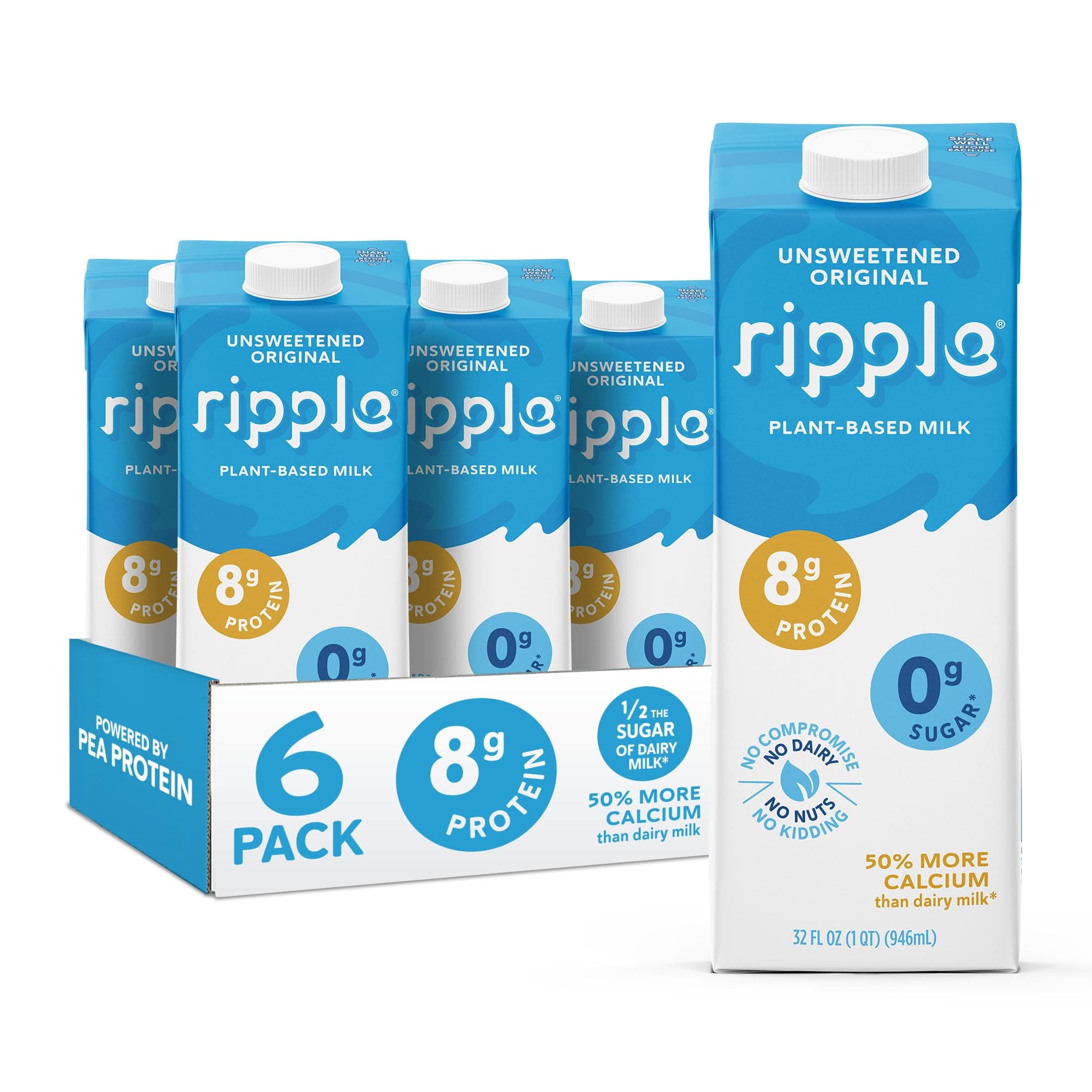 Ripple - Core 32 oz (32 fl oz (Pack of 6), Sugar Free)