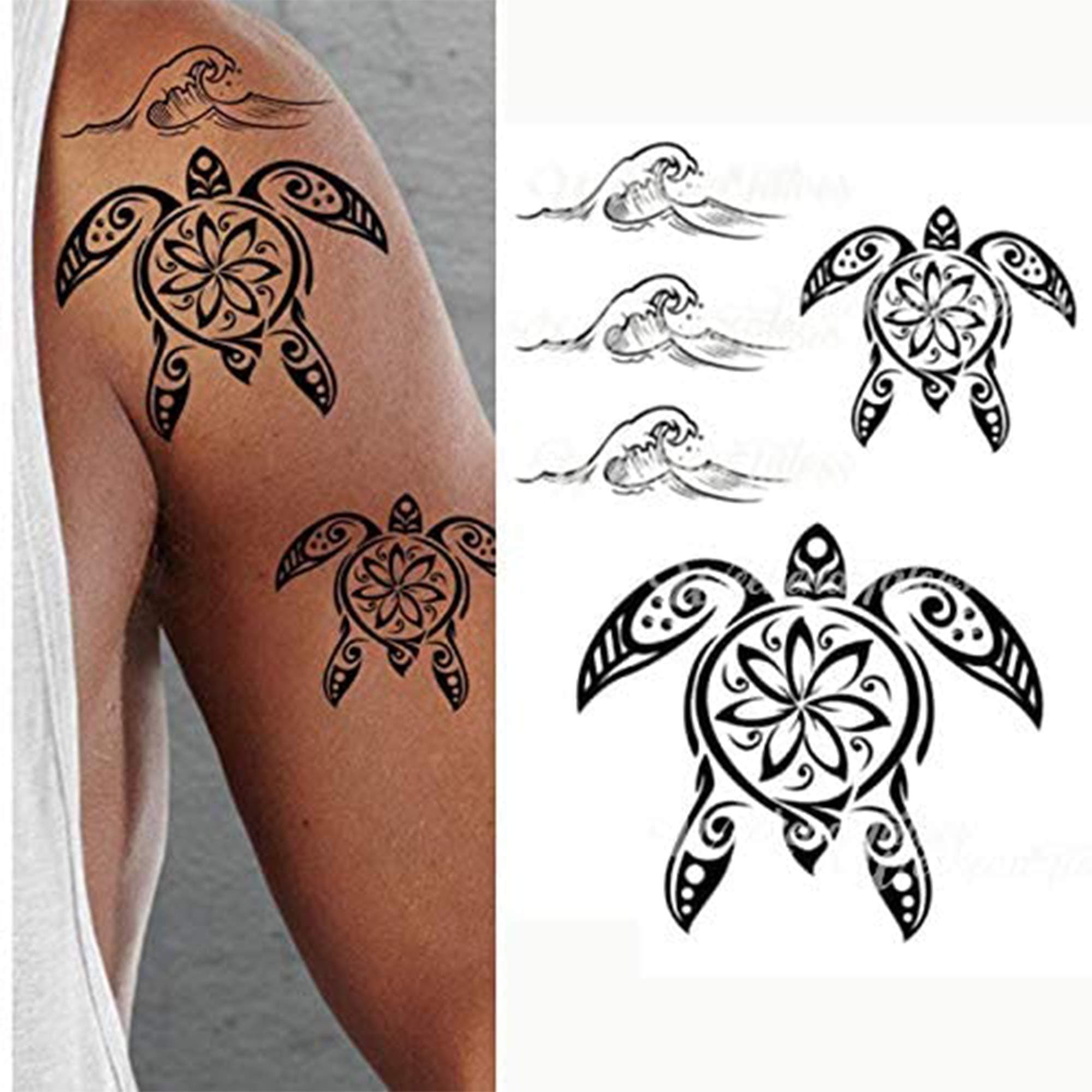 Hawiian turtles temporary tattoo