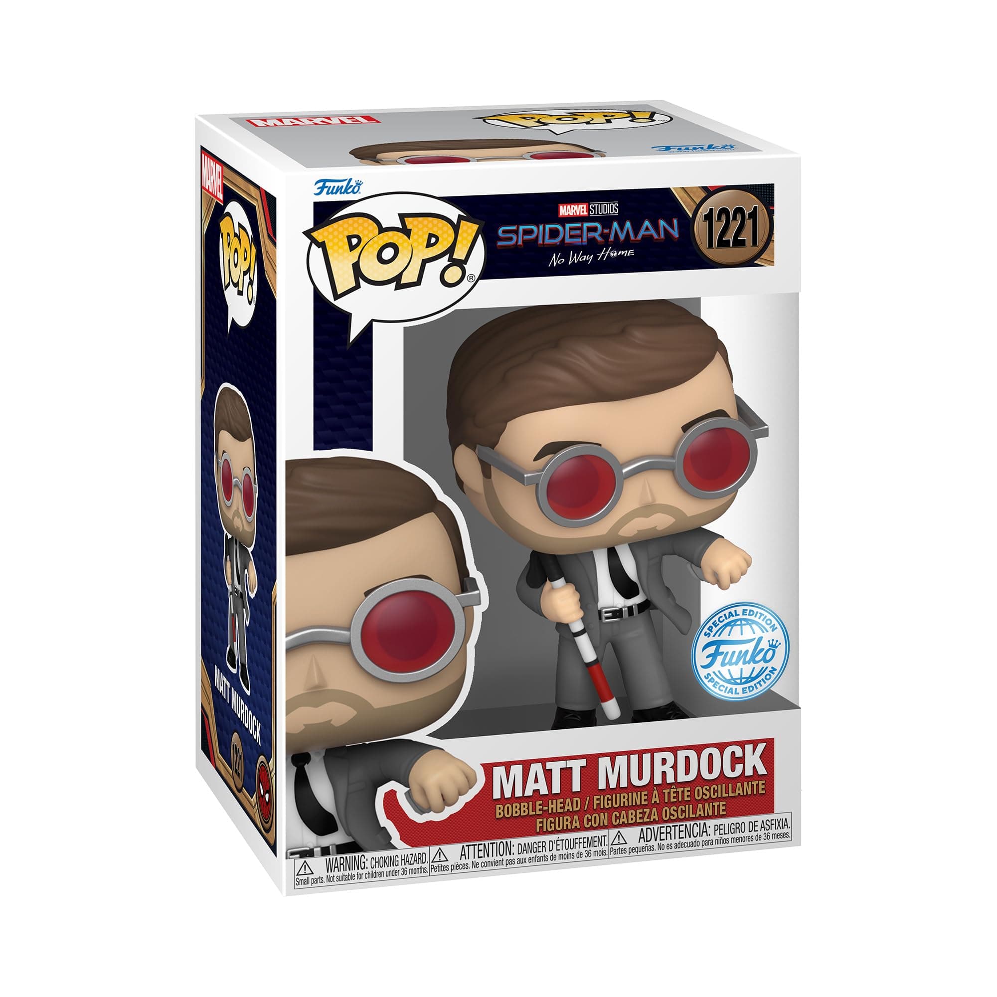 Pop! Marvel: Spider-Man: No Way Home - Matt Murdock With Brick - Spider-man - Amazon Exclusive - Collectable Vinyl Figure - Gift Idea - Official Merchandise - Toys for Kids & Adults