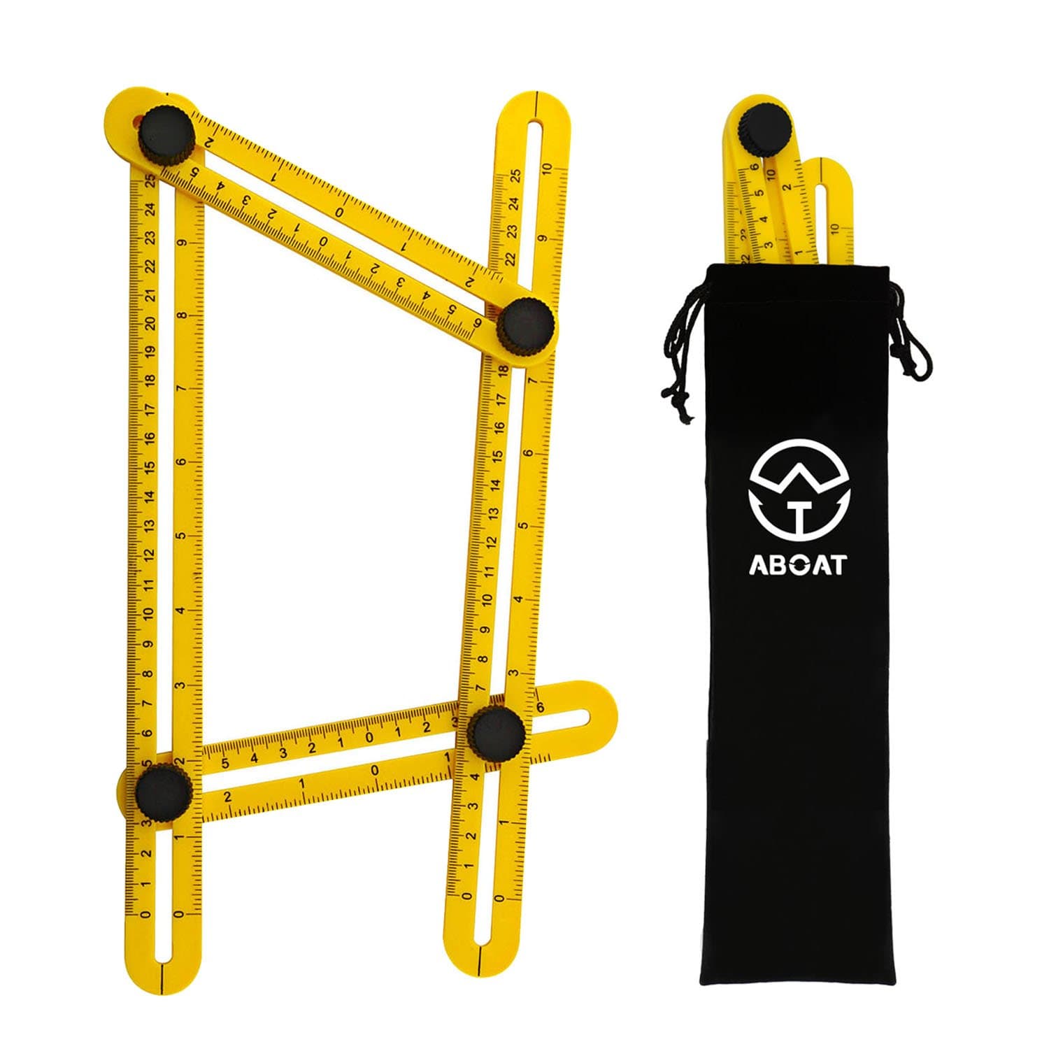 Aboat Angle-izer Template Tool, Multi-Angle Ruler Template Measures All Angles and Forms for Handymen, Builders, Craftsmen