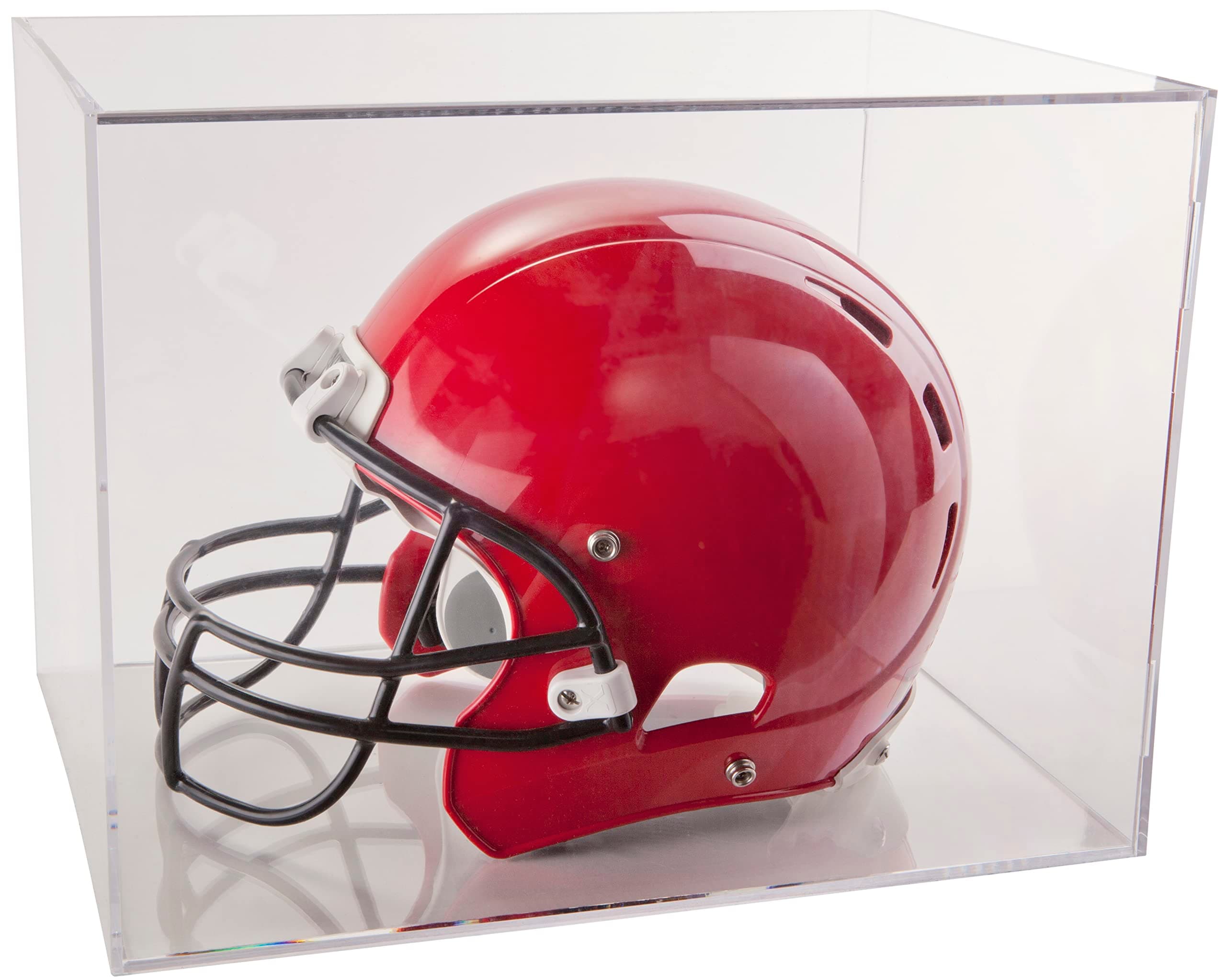 BallQubeHelmet Display Case Autographed Helmet Case for Display Helmet Cube Display Memorabilia Helmet Display Case Square Clear Sports Storage Helmet Display Case Holder