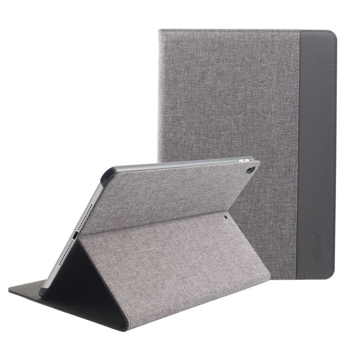 iPad Pro 10.5 Case, MUTURAL PU Leather Smart Cover Folio Case Stand with Auto Sleep/Wake Function for iPad Pro10.5 2017 Release (Gray)