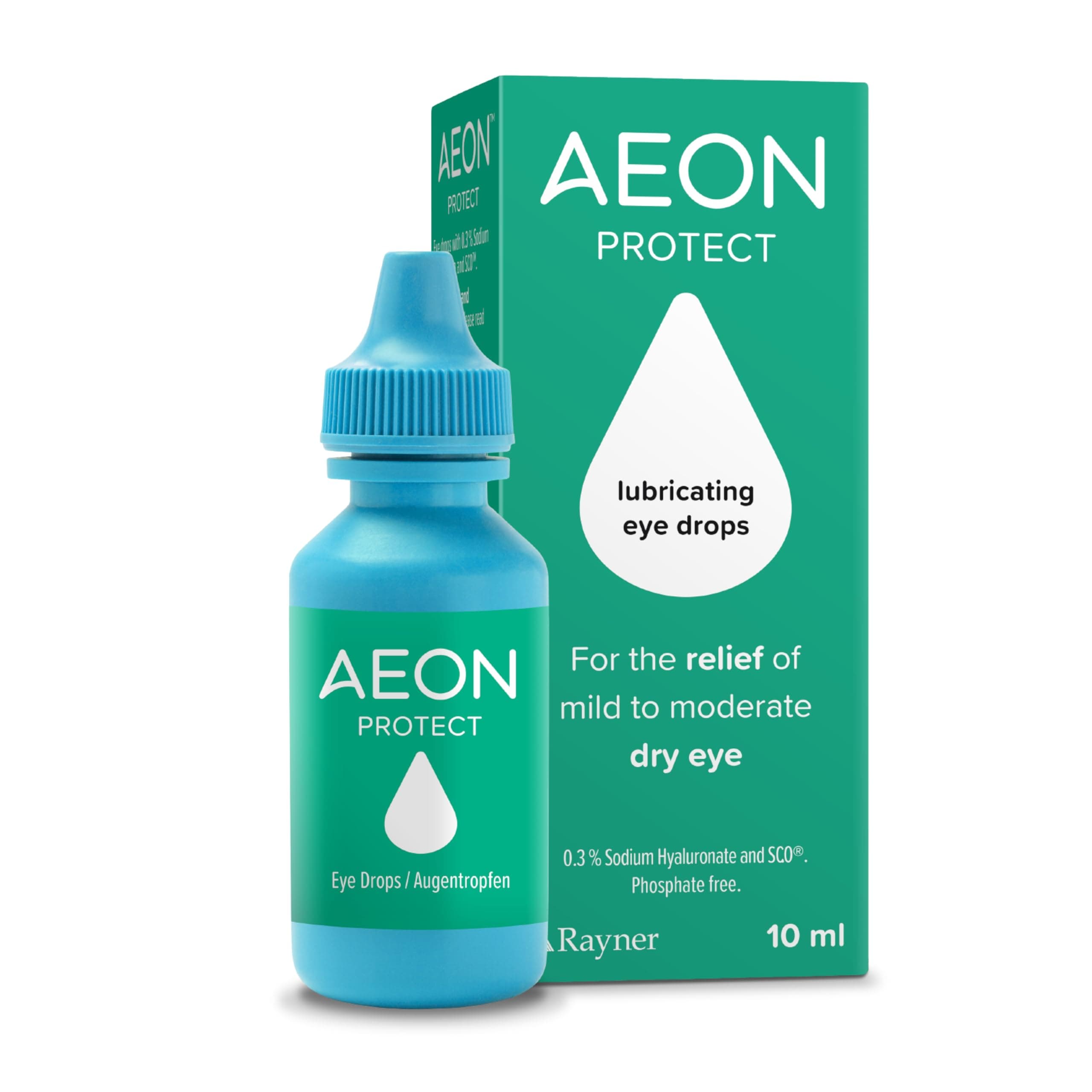 Rayner AEON Protect - Eye Drops for Mild to Moderate Dry Eye - Contact Lens Friendly, 10ml