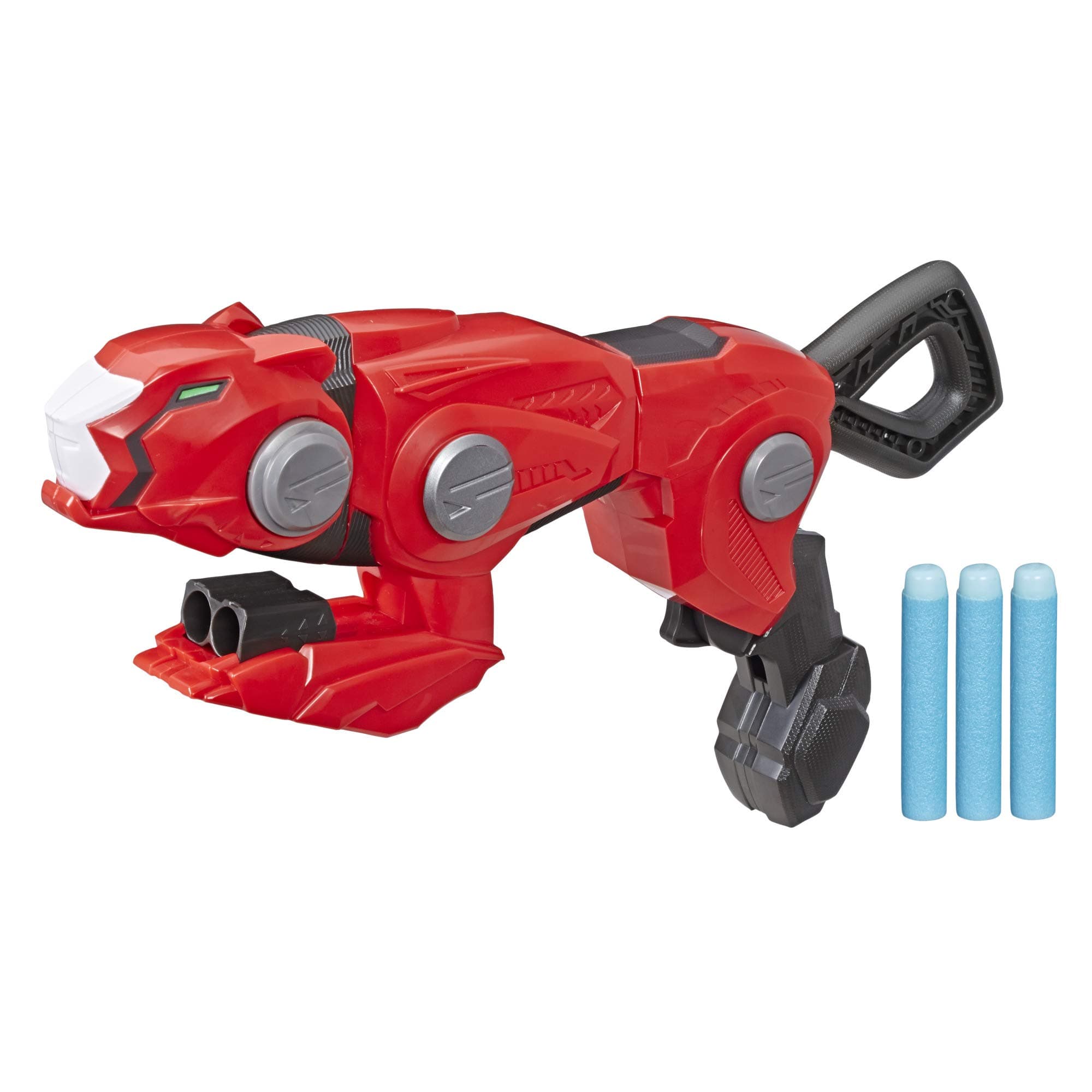 Power Rangers Beast Morphers Cheetah Beast Blaster from TV Programme Red Ranger Roleplay Toy, Includes 3 Nerf Darts