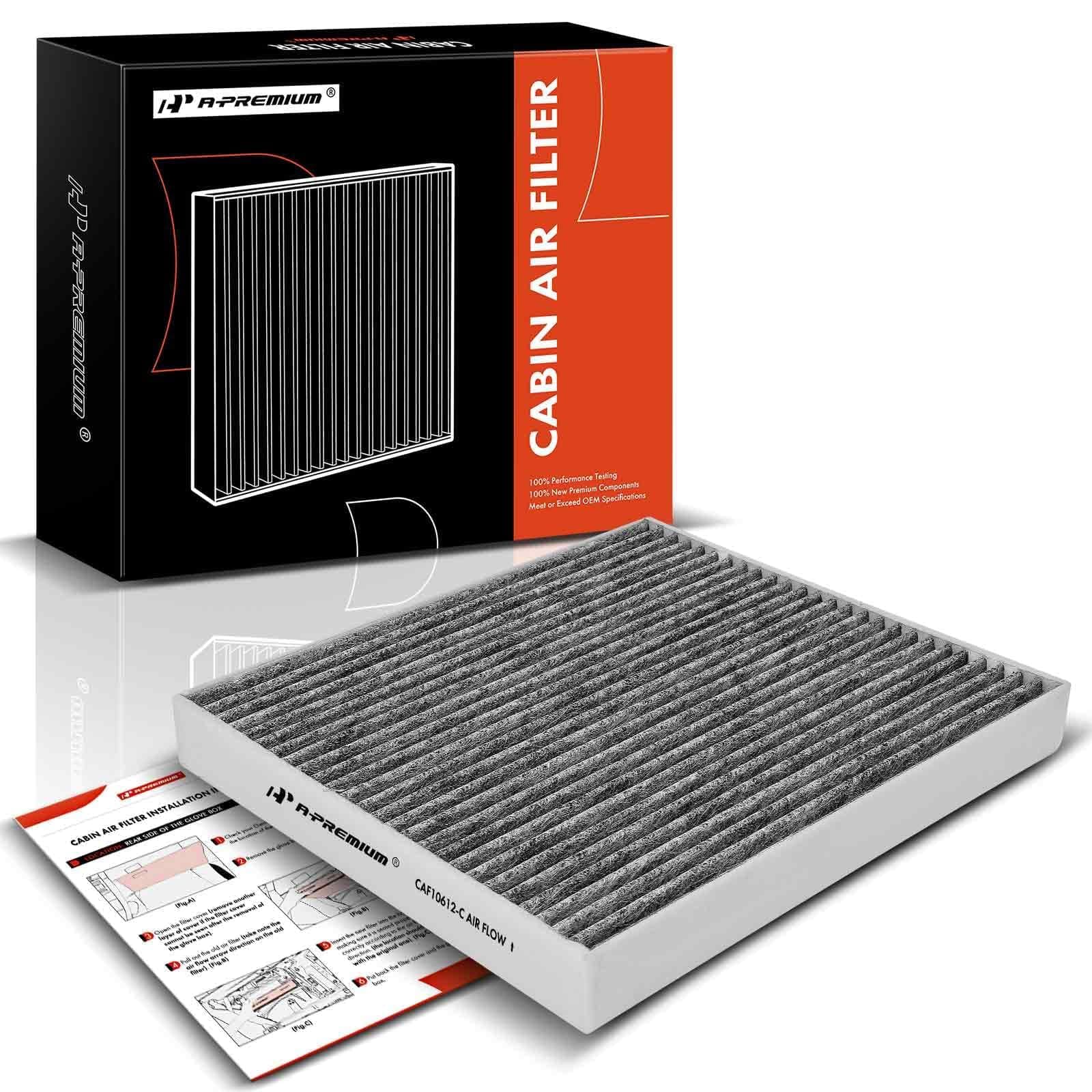 A-Premium Cabin Air Filter with Activated Carbon Compatible with Smart Fortwo 2008-2018, EQ Fortwo 2019, Replace# 4518300018