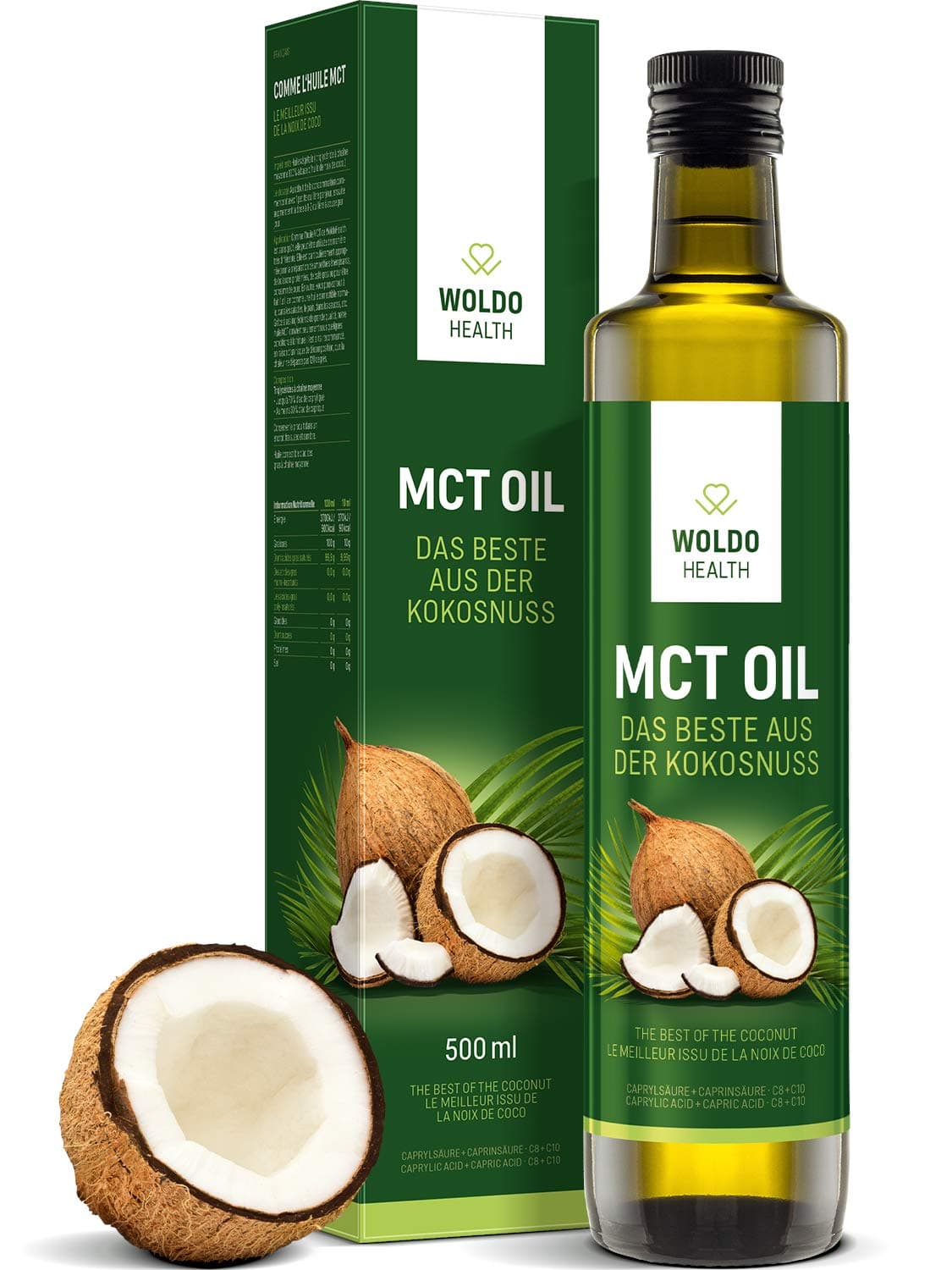 MCT-Oil for Bulletproof Coffee 500ml – 100% Pure from Coconuts flavorless & odorless