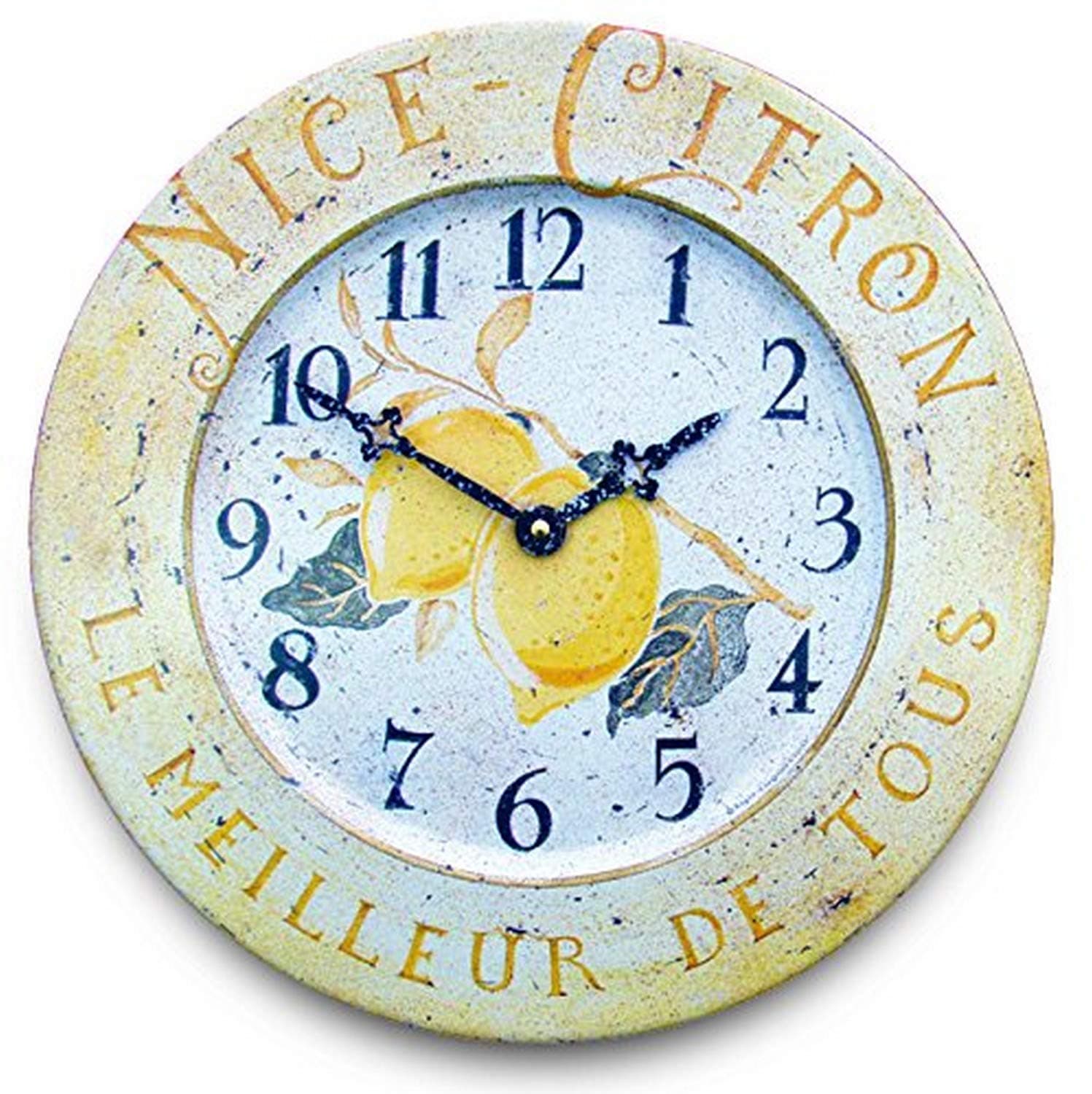 Roger Lascelles Wall Clock, Tin, Yellow, 36 x 5 x 36 cm