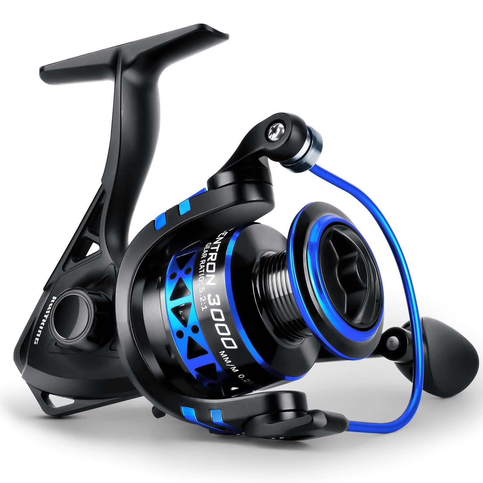 Centron & Centron Lite Spinning Reels, Size 500 is Perfect for Ice Fishing, Up to 17.5 Max Drag, 5.2:1 Gear Ratio, Ultra Smooth Powerful, CNC Aluminum Spool, 9+1 BB Light Weight