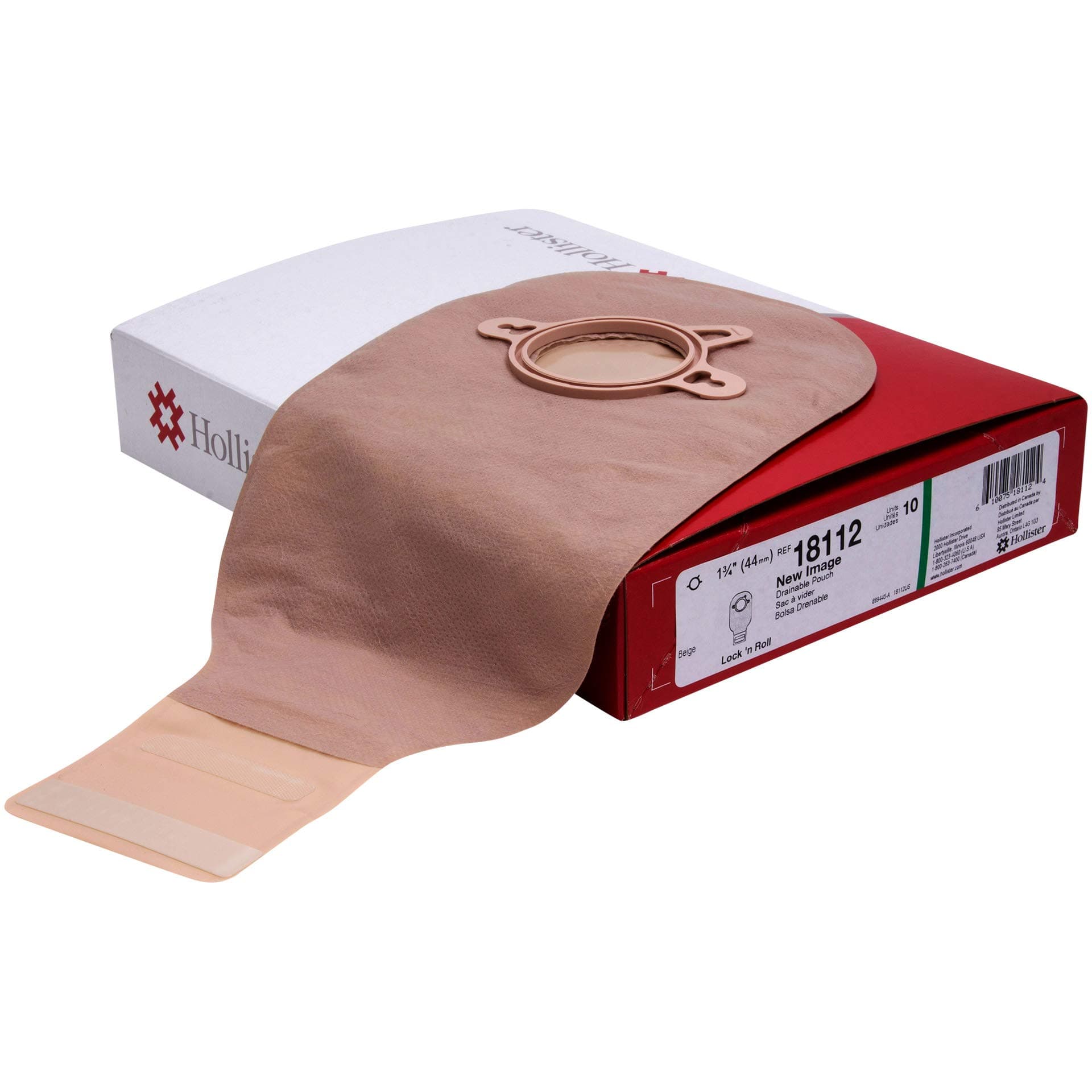 New Image Drainable 12"L 2pc System Colostomy Pouch 1.75" Flange 18112, 10 Ct