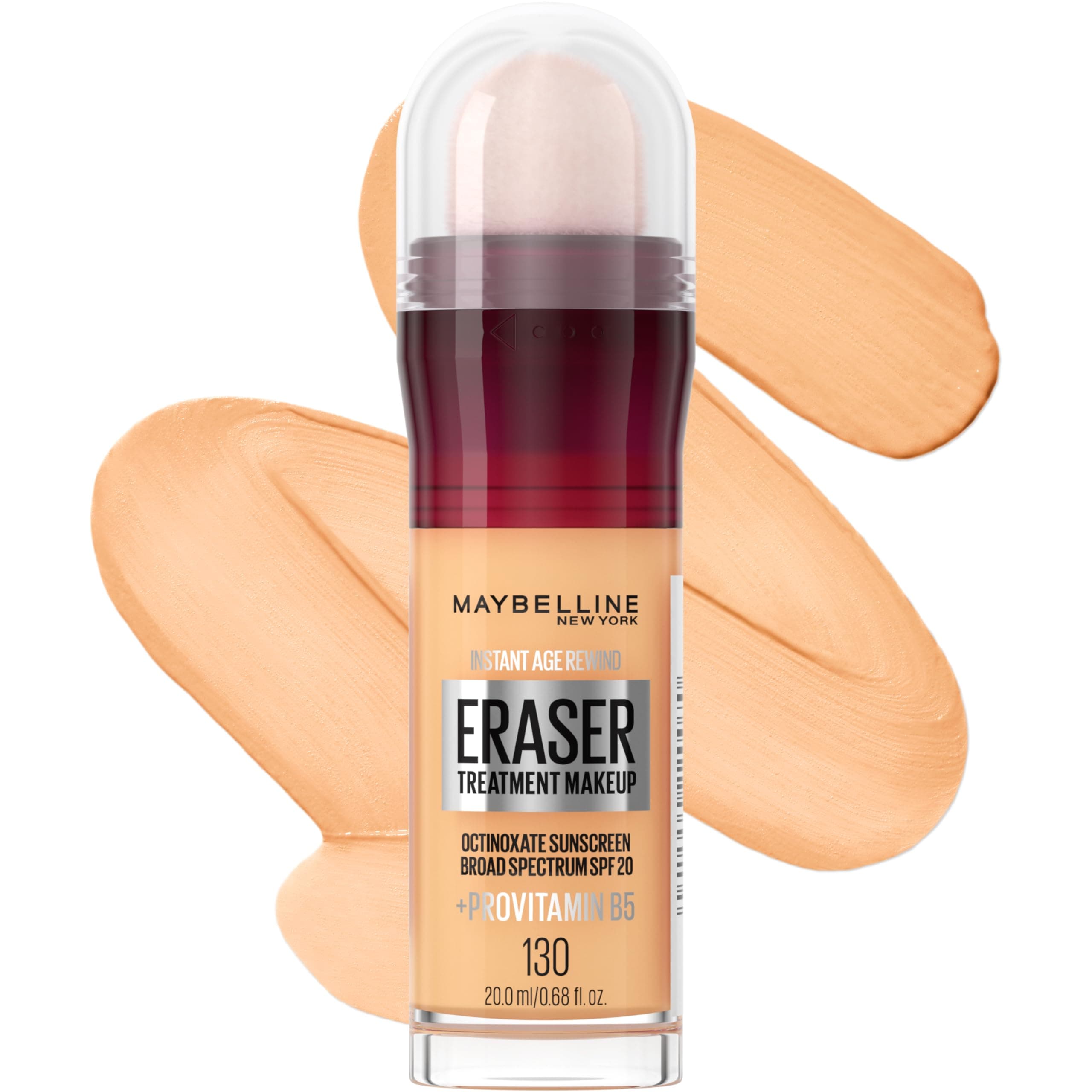 New York Instant Age Rewind Eraser Matte Finish Full Coverage Liquid Treatment Makeup, Buff Beige, 0.68 Fl. Oz.