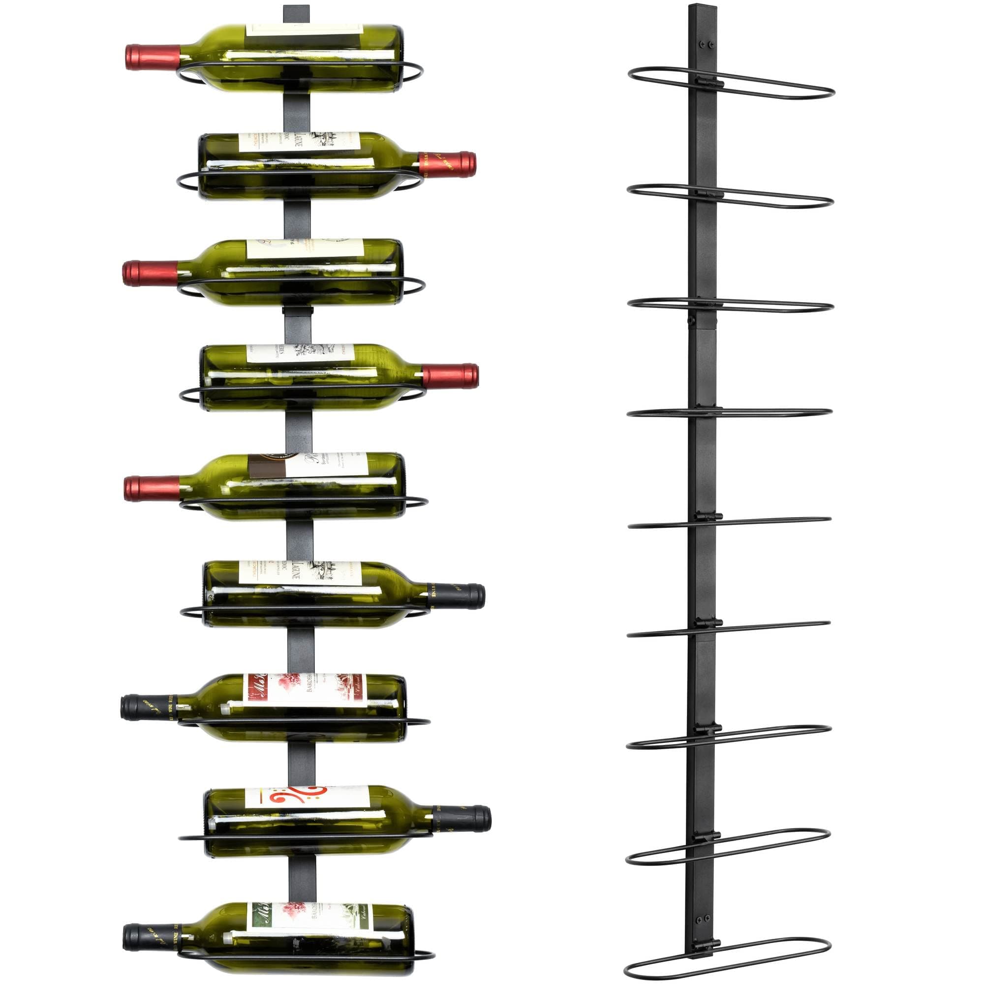 Wall Mount Wine Rack Organizer, Wine Holder Wall Mounted, Wine Storage Display, Adjustable and Detachable Wine Rack Holder