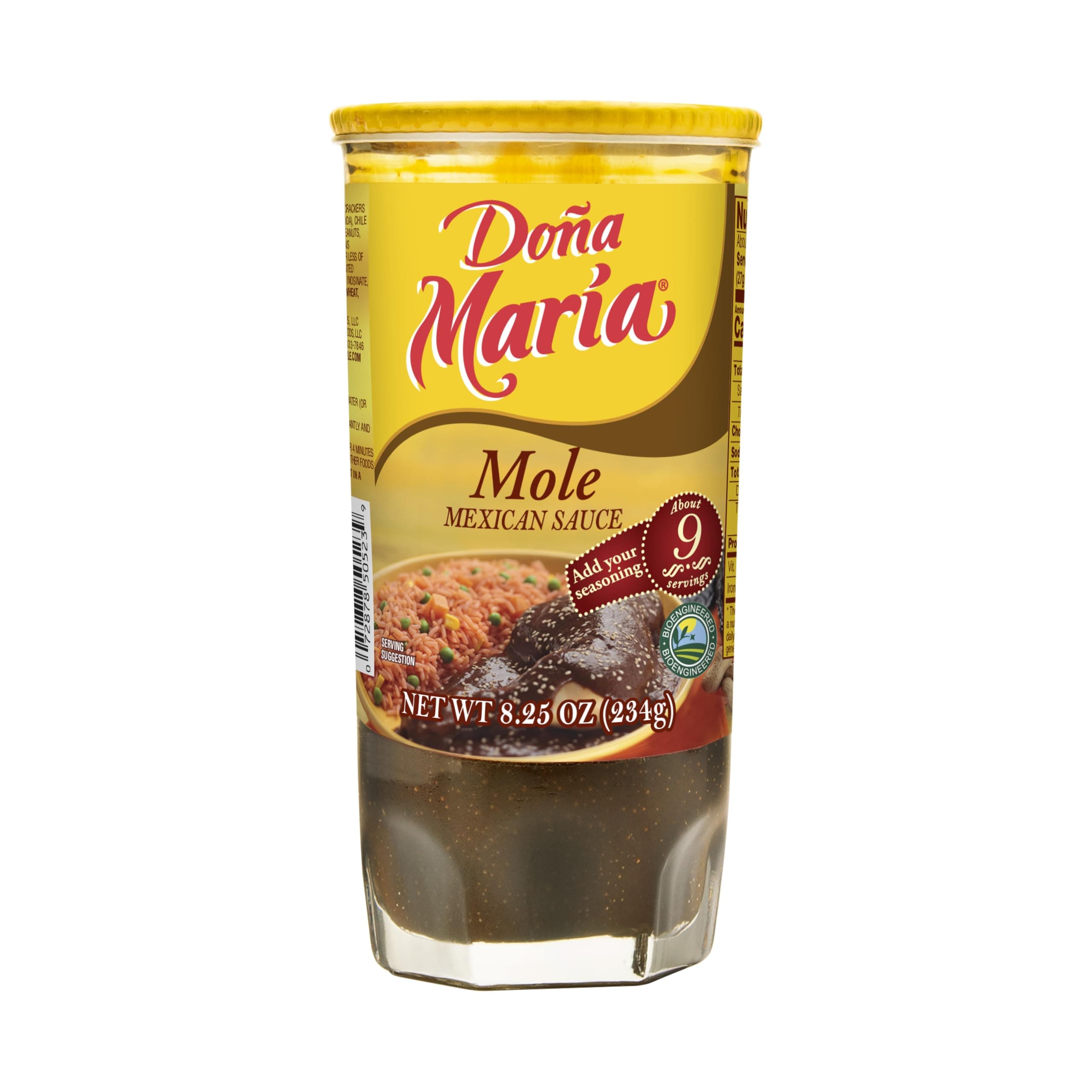 DONA MARIA Mole Paste, Mole Chocolate Sauce, 8.25 oz (Pack of 12)
