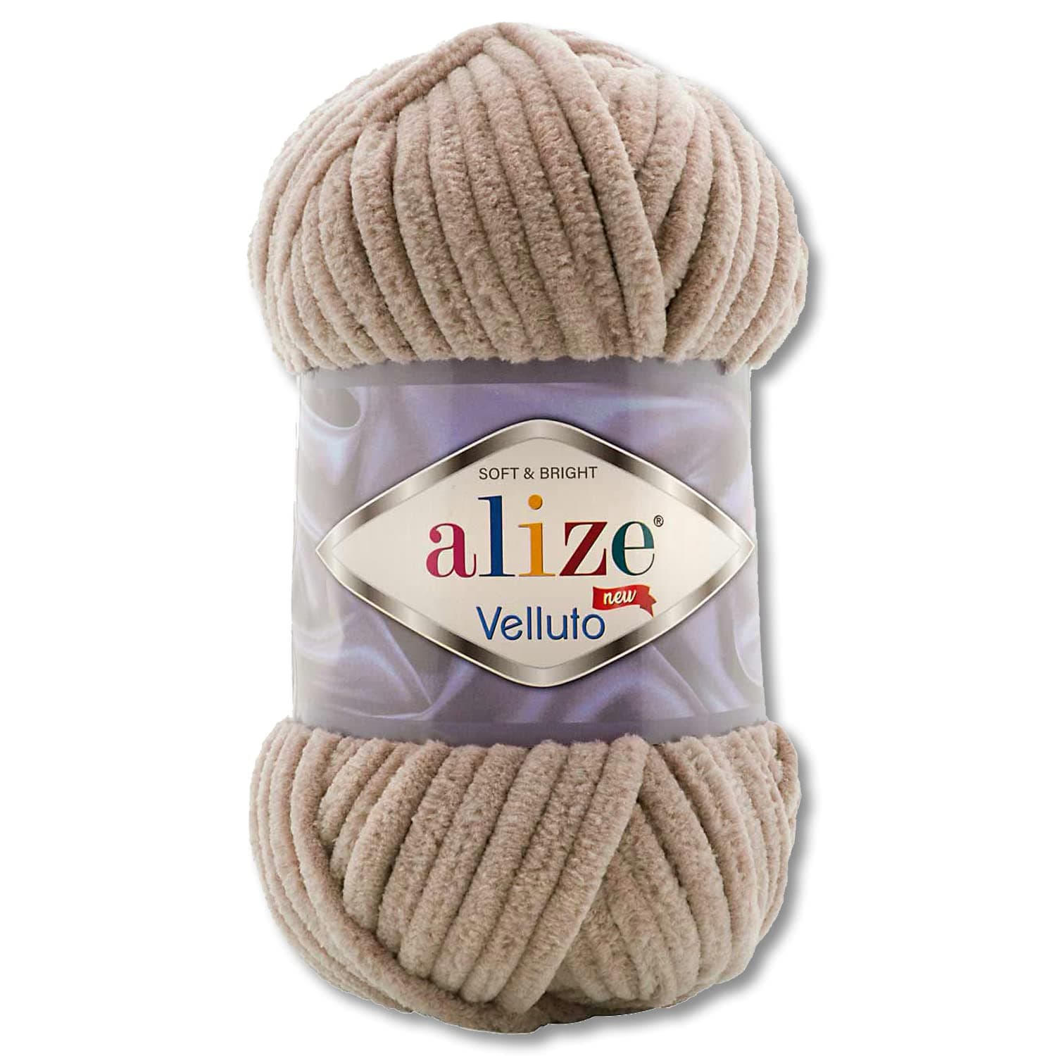 Alize Velluto Knitting Yarn: 100g, 31 Colors, 68m, Polyester, Machine Washable, 8-9 (Needles), 8-10 (Hook), 30°C