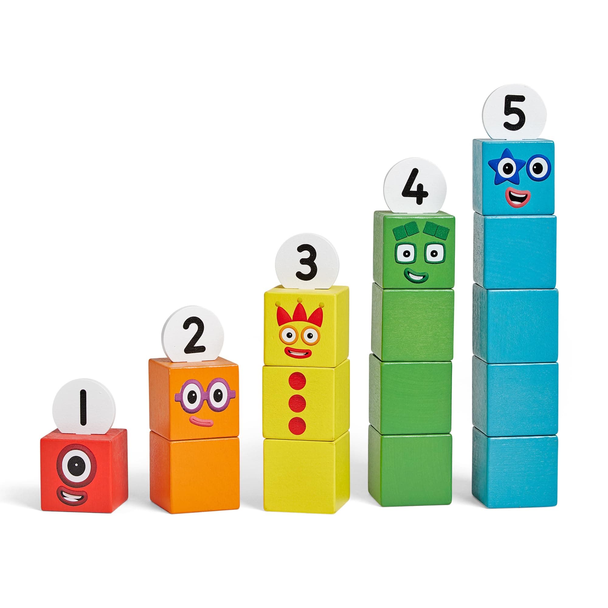 hand2mind Numberblocks One to Five Wooden Blocks
