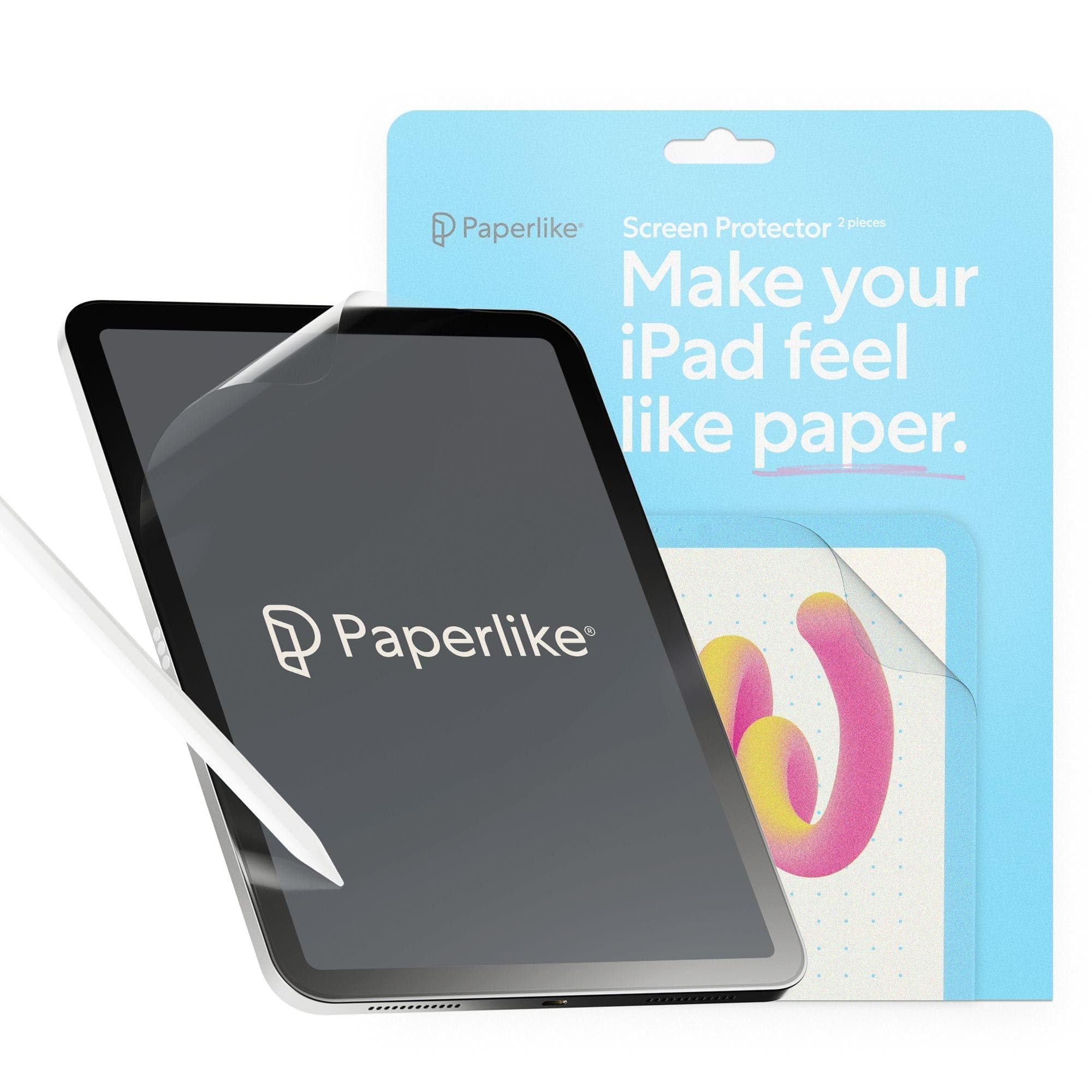 - Paperlike 2.1 (2 Pieces) for iPad Pro 11 (4th/3rd/2nd/1st) & iPad Air 5th/Air 4th (2020/22) for an authentic paper-feel, Transparent Matte Pet Screen Protector For Notetaking And Drawing