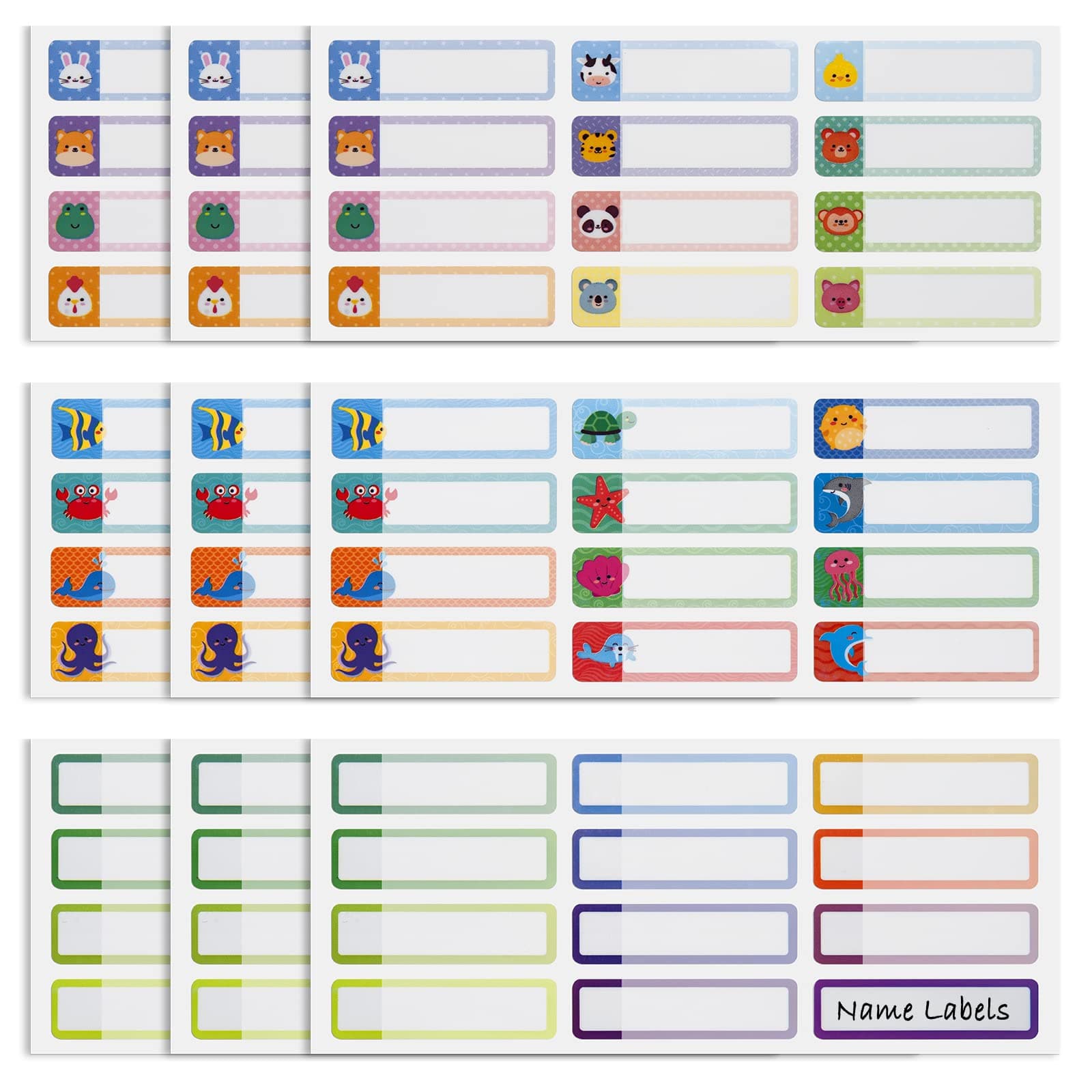 108 Waterproof Name Labels for Daycare
