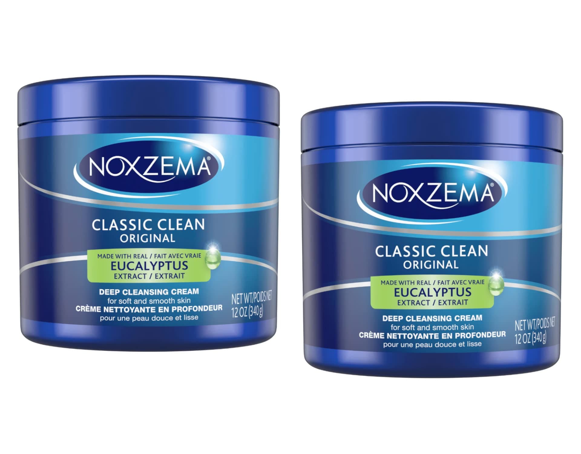 Noxzema Classic Clean Cream Original Deep Cleansing 14.4 Oz (Pack of 2)