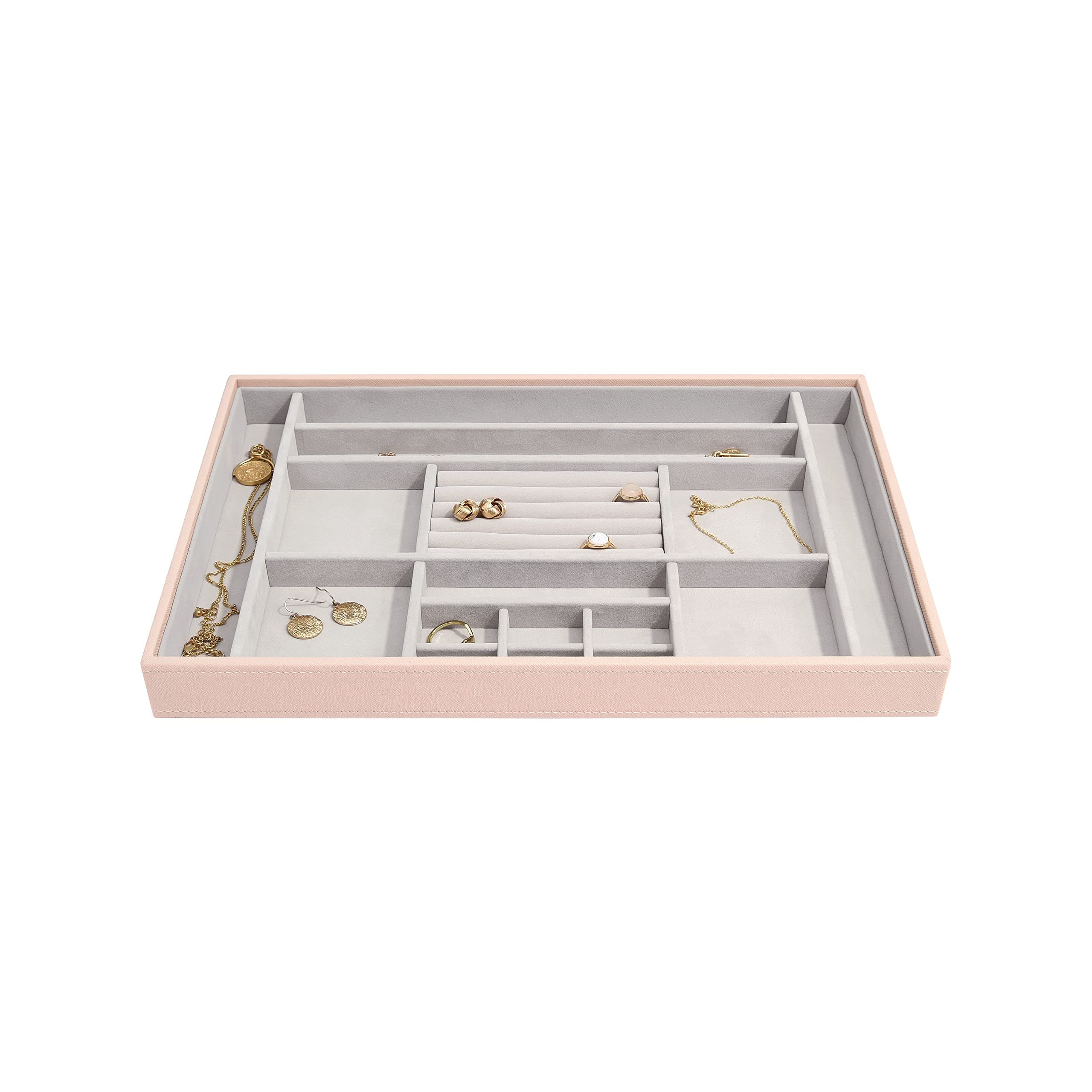 Stackers Blush Pink Supersize Jewellery Box Ring/Accessories Layer