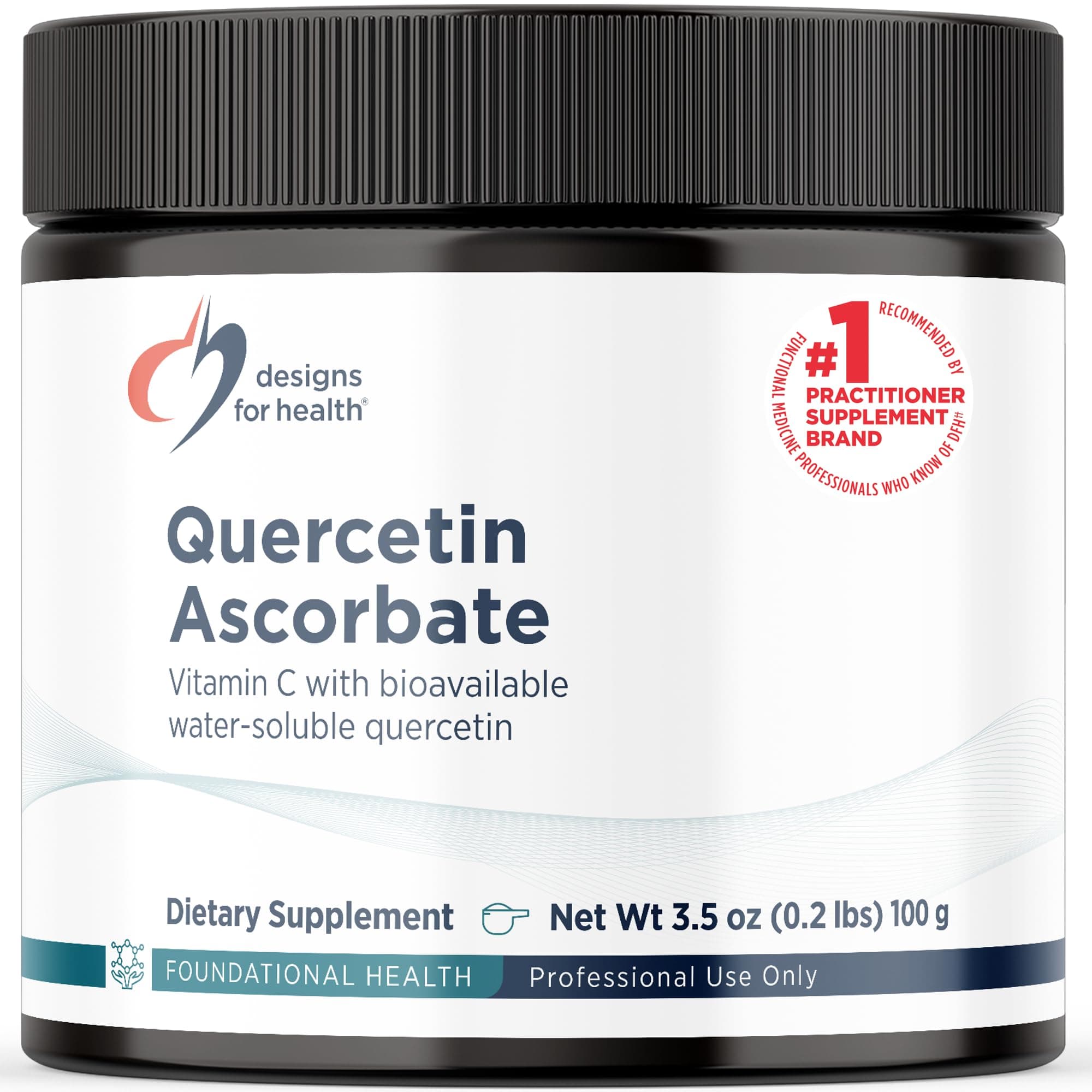 Quercetin-Ascorbate Powder - 240mg QuerceSOL™ Supplement - Vitamin C to Help Support Normal Histamine Response - Easy Drink Add-in, Vegan (77 Servings / 100g)