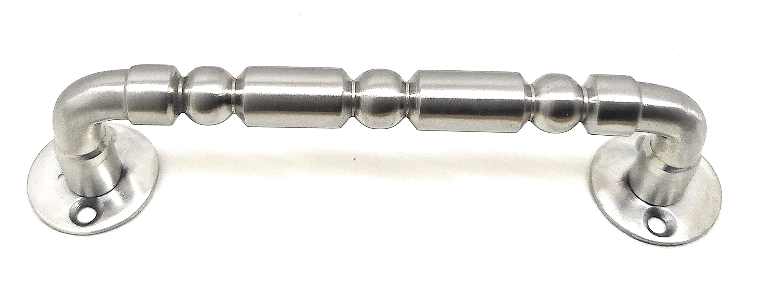 ssiskcon 6" inch Main Door Handle Stainless Steel Solid 14mm Designer Series Satin 32D Ford Design Pack of 1