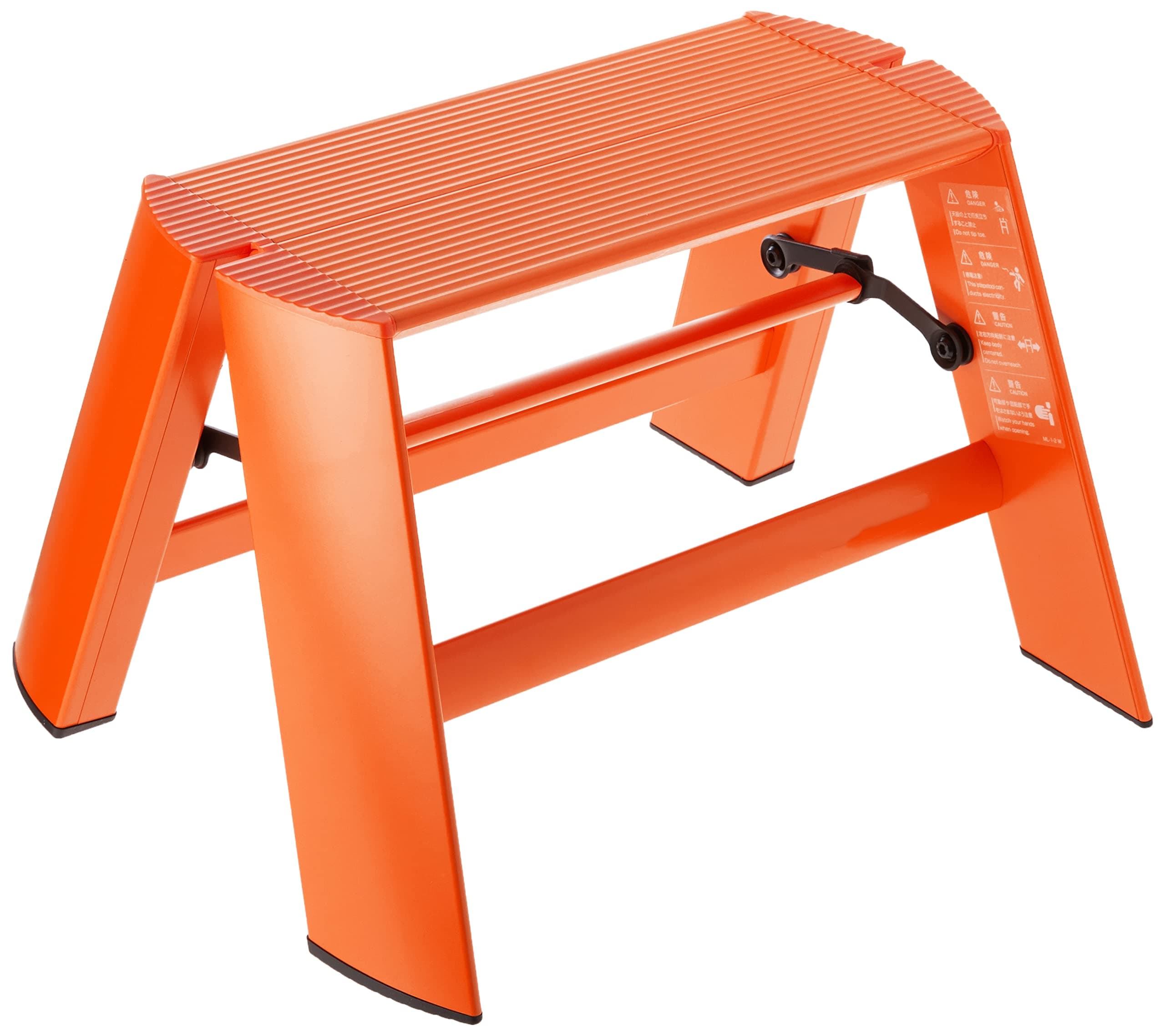 Hasegawa Ladders Lucano Step Stool, 1, Orange