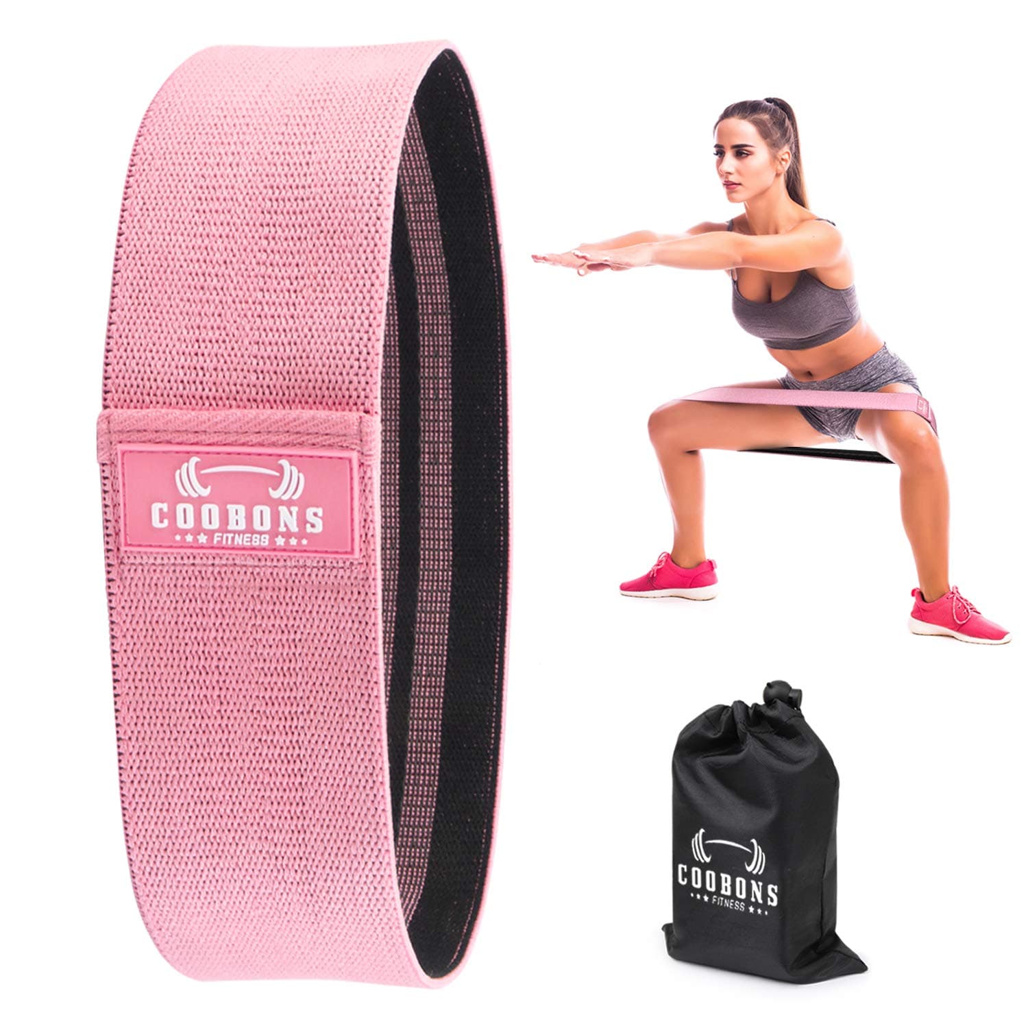 Resistance Bands for Legs and Butt, Exercise Bands Set Booty Bands Hip Bands Wide Workout Bands Resistance Loop Bands Anti Slip Circle Fitness Band Elastic Sports Bands (Set 1)