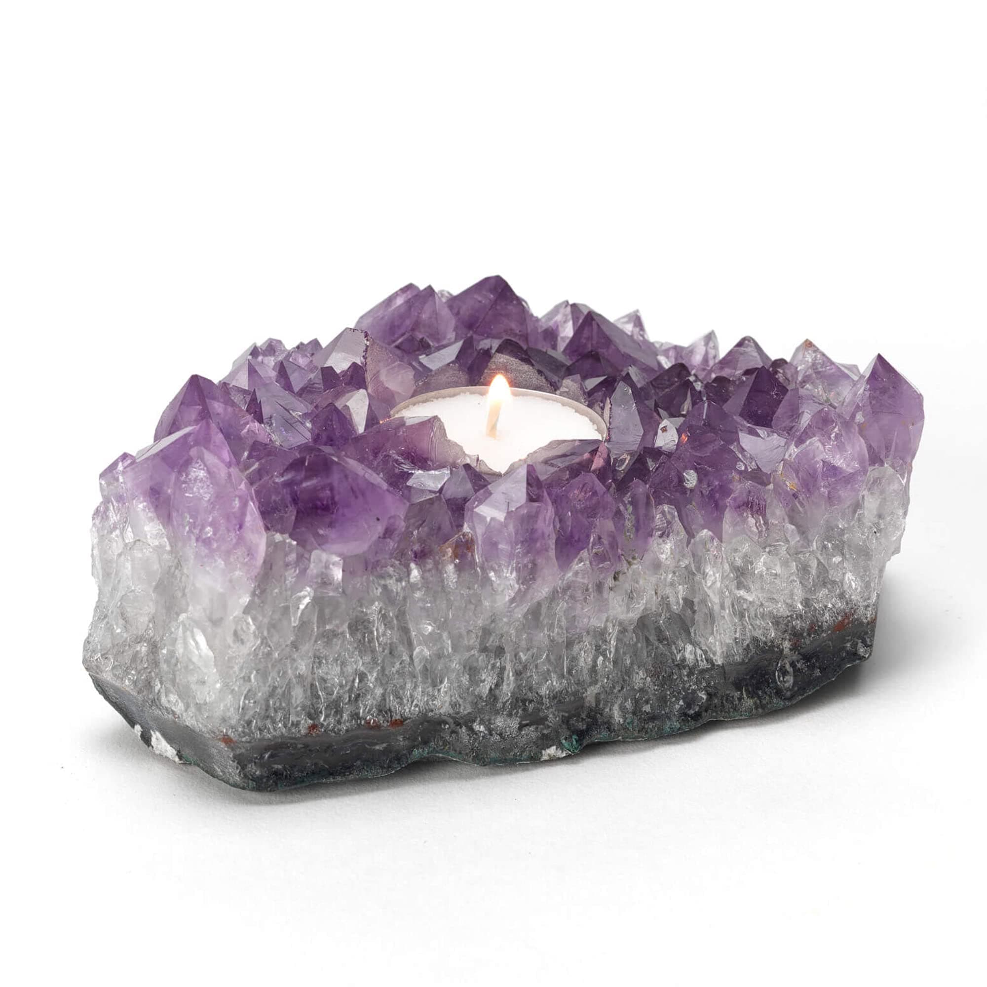 Amethyst Tea Light Candle Holder - Tea Light Included!