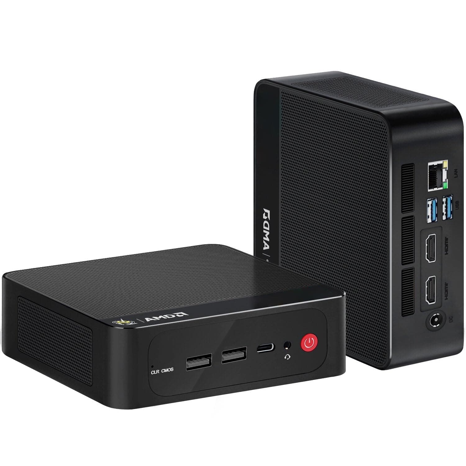SER5 MAX Mini PC, AMD Ryzen 7 6800U(up to 4.7GHz 8C/16T), 24GB LPDDR5 500GB M.2 NVMe SSD Mini Computer Windows 11 Pro, 4K@60Hz Triple Display, WiFi6/BT5.2/RJ45 2.5G