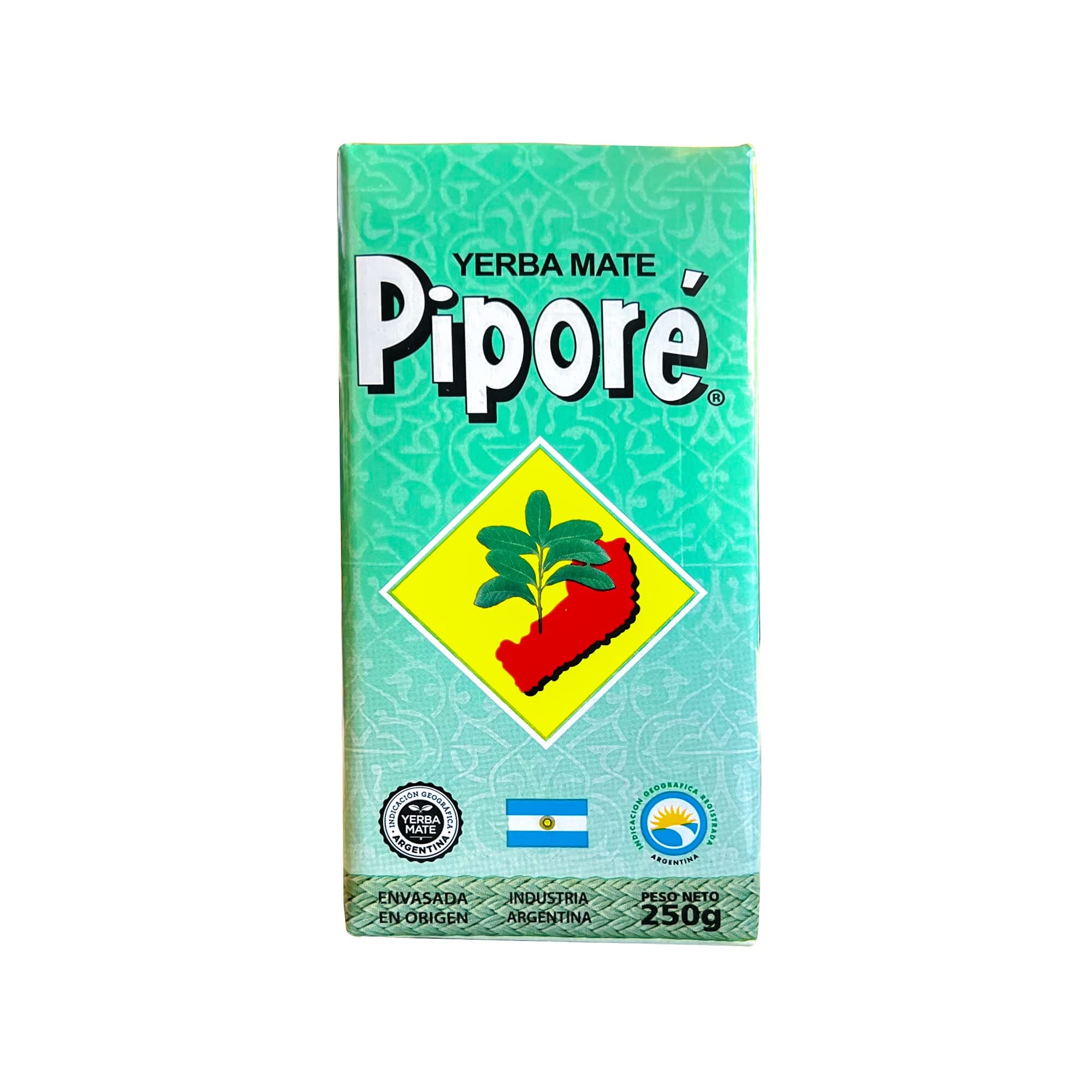 Pipore Yerba Mate Green Packet Despalada Organic Original Hot and Cold Tea Gluten Free Gives Energy Improves Strength Immune System Unique Flavour (250 Grams)