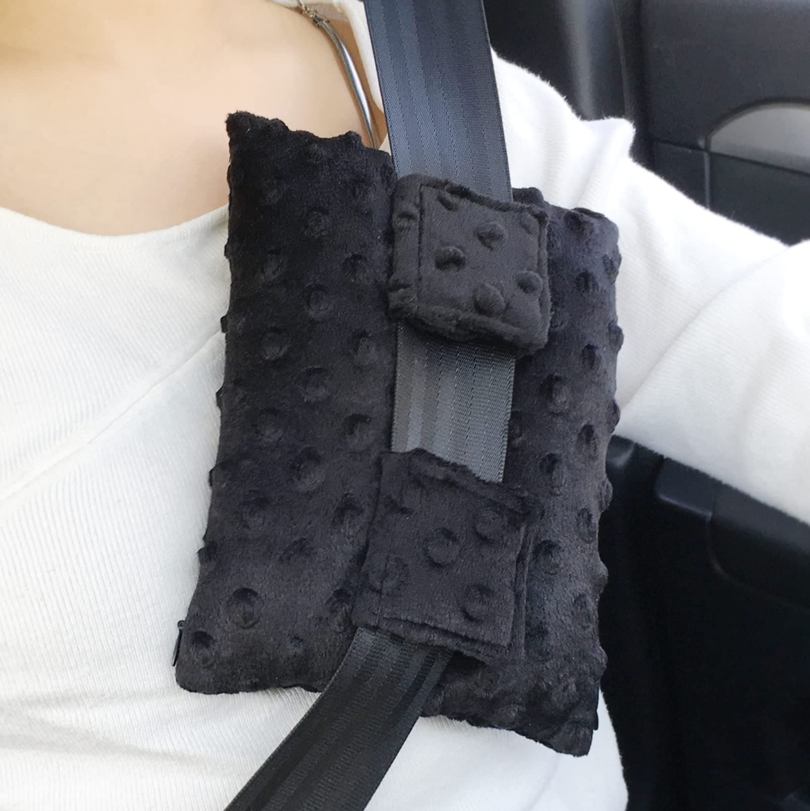 Pacemaker Pillow Chemo Port Pillows for Mastectomy, Open Heart Surgery Recovery Gifts Breast Cancer Bypass Post Surgery Cushion, Minky Dot Black