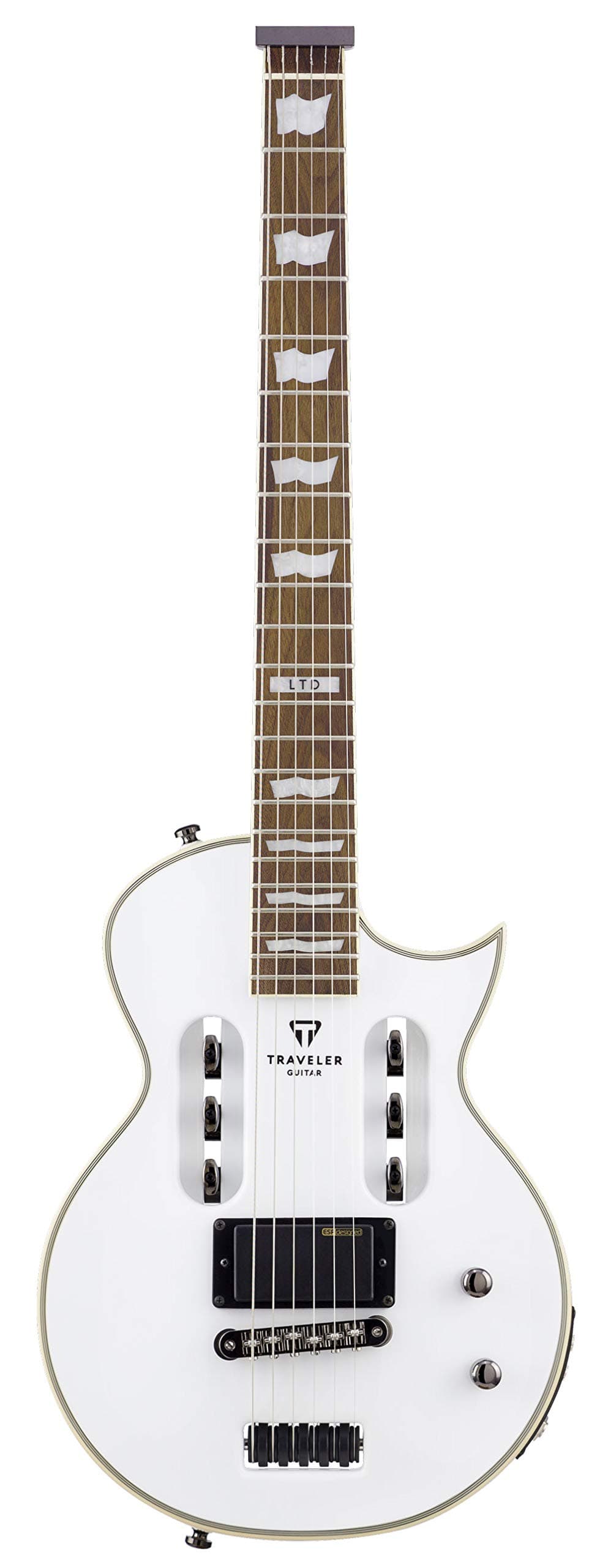 Traveler Guitar 6 String Solid-Body Electric Guitar, Right, Snow White (EC1 SWTG)