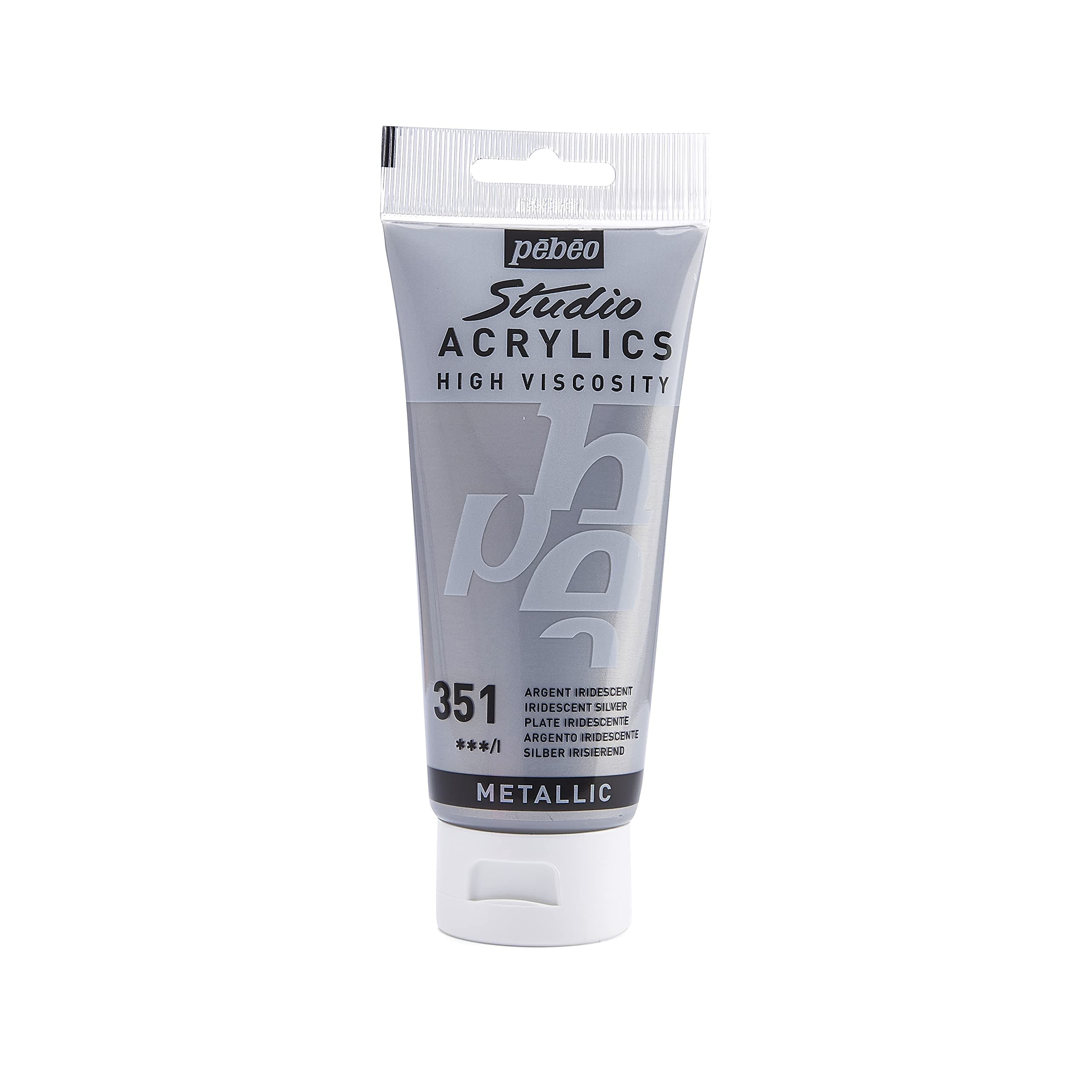 Pebeo - Acrylic Fine Studio Acrylics - Silver - Silver 100ml/3.38oz