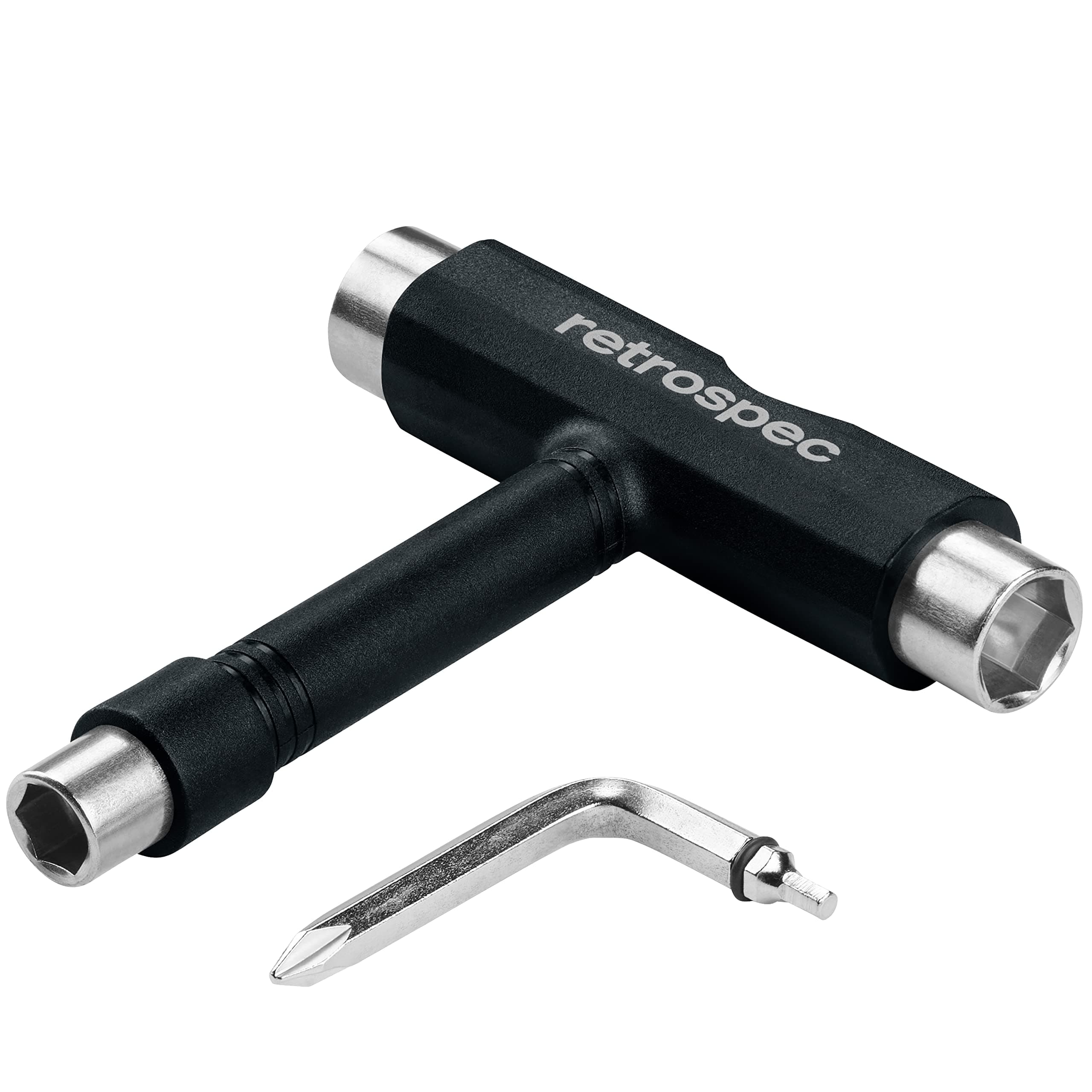 RetrospecUpkeep All-in-One Multi-Function Portable Skate Tool with 2-in-1 Allen Wrench & Phillips Head Screwdriver for Adjusting and Tightening Skateboard/Longboard Wheels, Trucks, and Kingpins