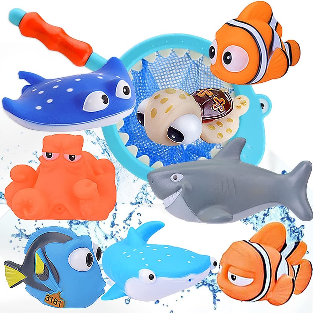 Finding Nemo Toys - 9Pcs Finding Dory Nemo Bath Squirters Bath Toys Baby Floating Squirt Bath Toy For Baby Kids Toddler Shower And Swimming Tub