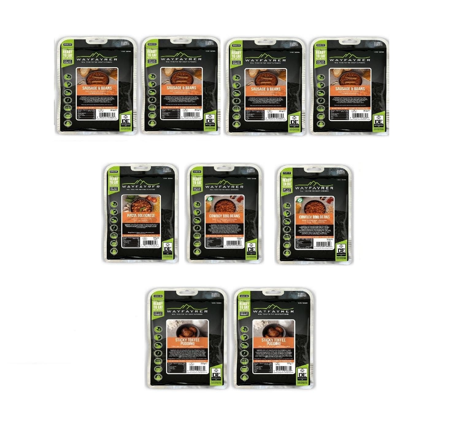 DofE Gold 3 Day Camping Food Expedition Pack – 9 MRE Boil in Bag Camping Meals