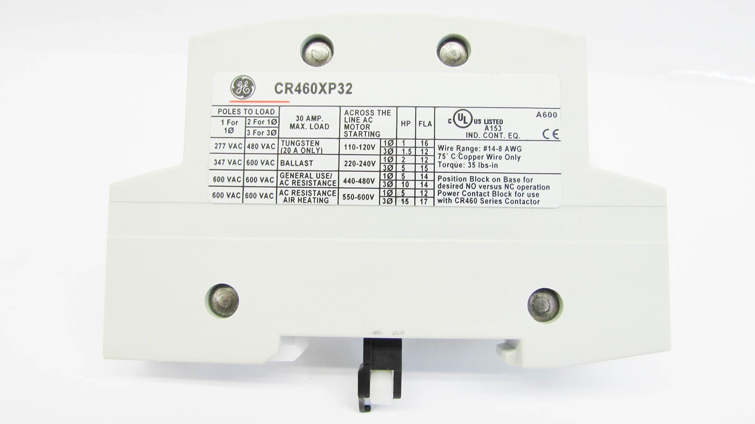 GENERAL ELECTRIC CR460XP32 Lighting Contactor Power Pole Kit