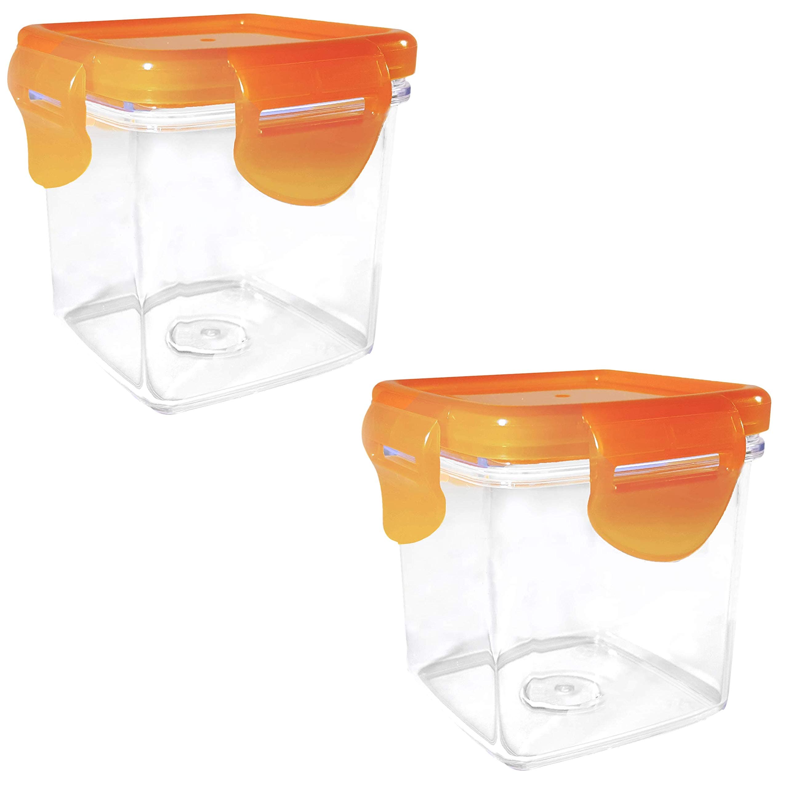 Pack of 2 – Perfection Portion Container Replacement for Nutrichopper with Airtight Locking Lid, Dishwasher Safe, Food Grade Transparent Acrylic As Seen On TV.