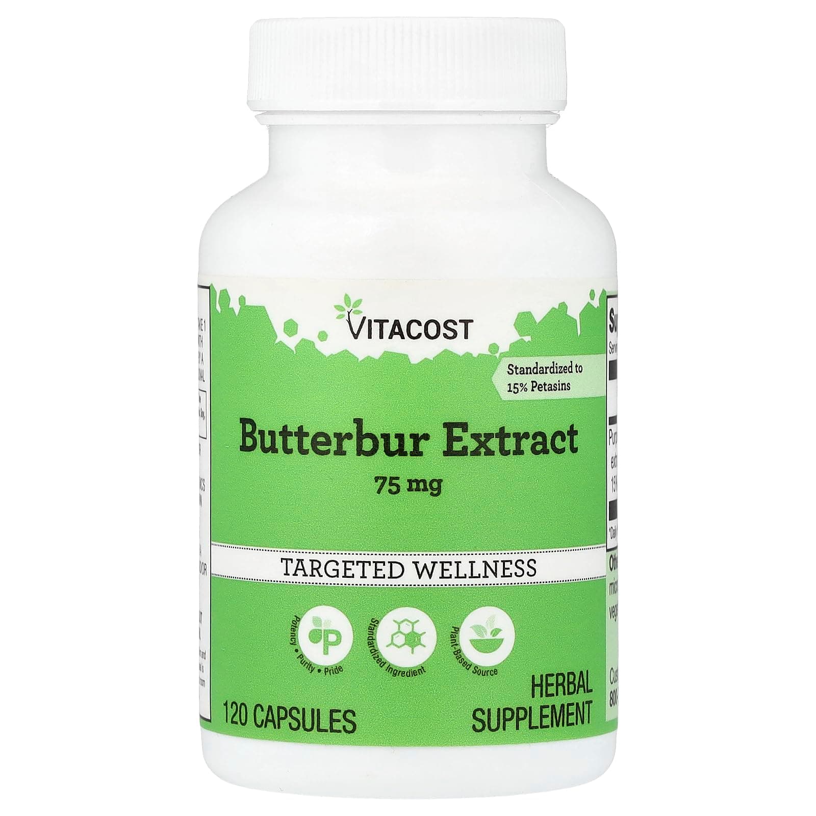 Vitacost Butterbur Extract - Standardized - 75 mg - 120 Capsules