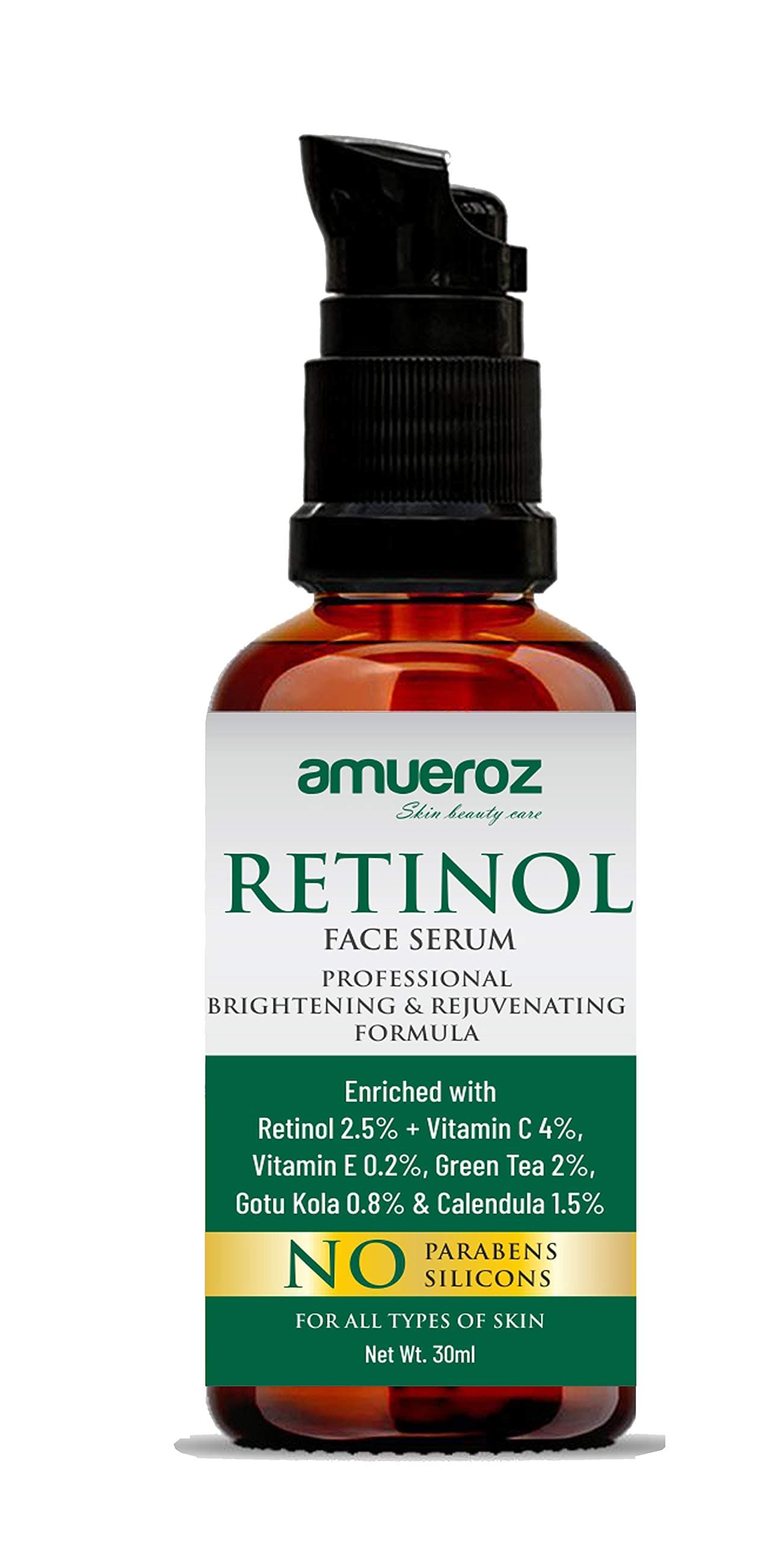 Advanced Retinol 2.5% & Vitamin C Face Serum - Deep Wrinkle Repair, Anti-Aging & Acne Treatment with Gotu Kola, Calendula, Vitamin E & Green Tea Extract - 30ml