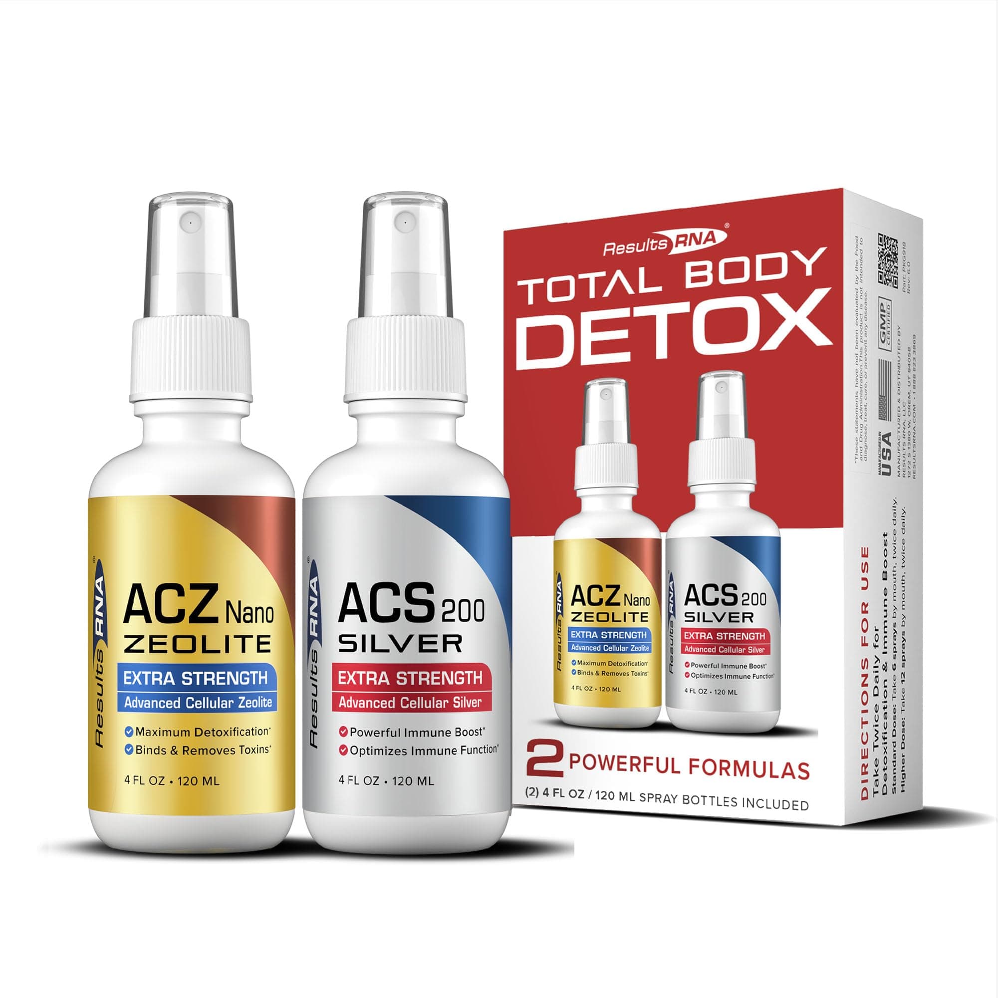 Total Body Detox Extra Strength System – ACS 200 Silver & ACZ Nano Zeolite are Clinically Proven to Detoxify & Boost Immunity. Recommended by Doctors Worldwide (4 oz)
