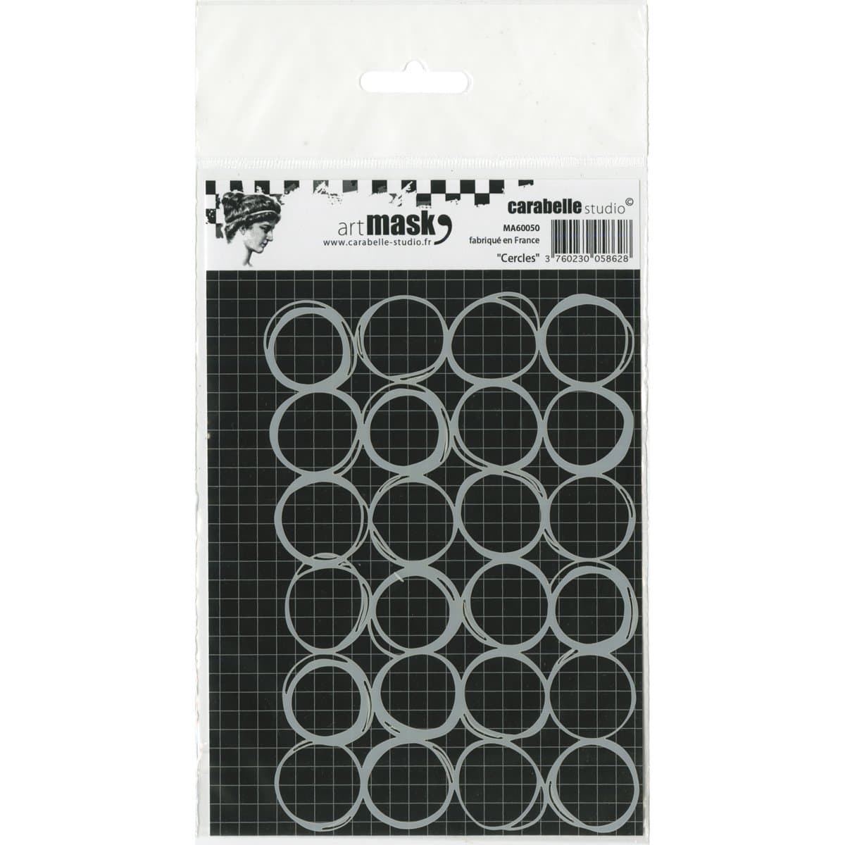 Carabelle Studio A6 Mask Stencil-Circles, White/Transparent