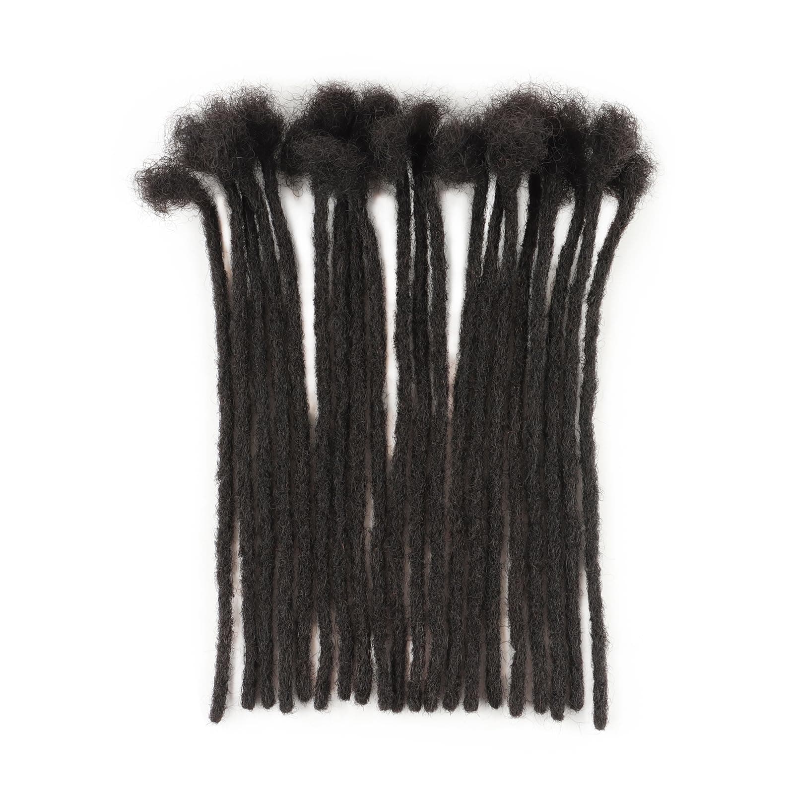 0.2cm Thickness 100% Human Hair Dreadlock Extensions for Men/Women 6 Inch 60 Strands Full Handmade Can be Dyed and Bleached Permanent Loc Extensions Human Hair Natural Black