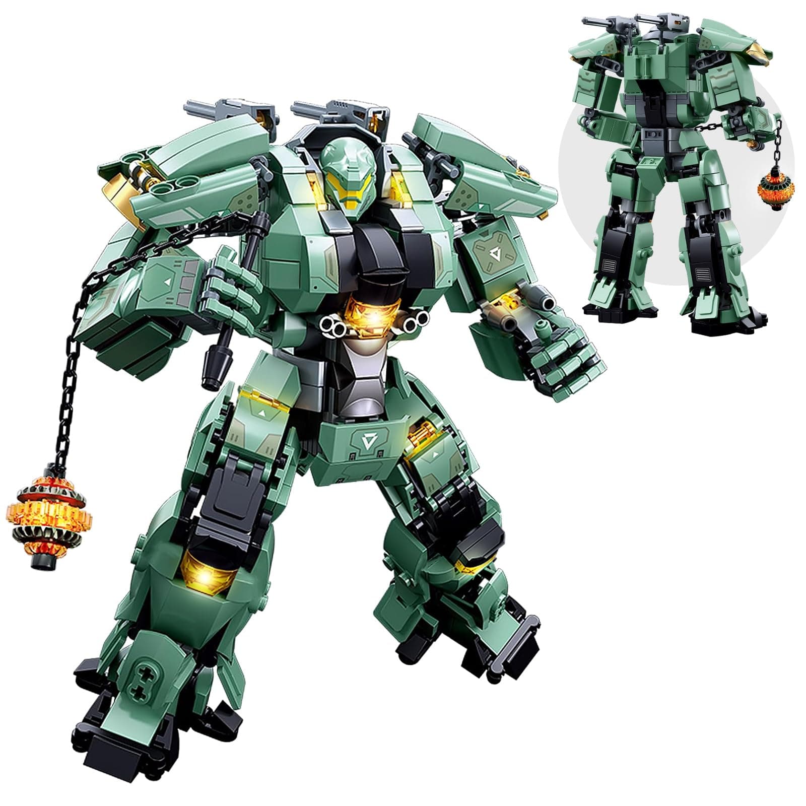HIGH GODO Transforming Mech Robot Building Blocks Set,Destroy Warrior City Action Mech Model Building Kit, 542 PCS Cool Robots Toys Gift for Adults and Kids Boys 6 7 8 10+, Compatible with Lego