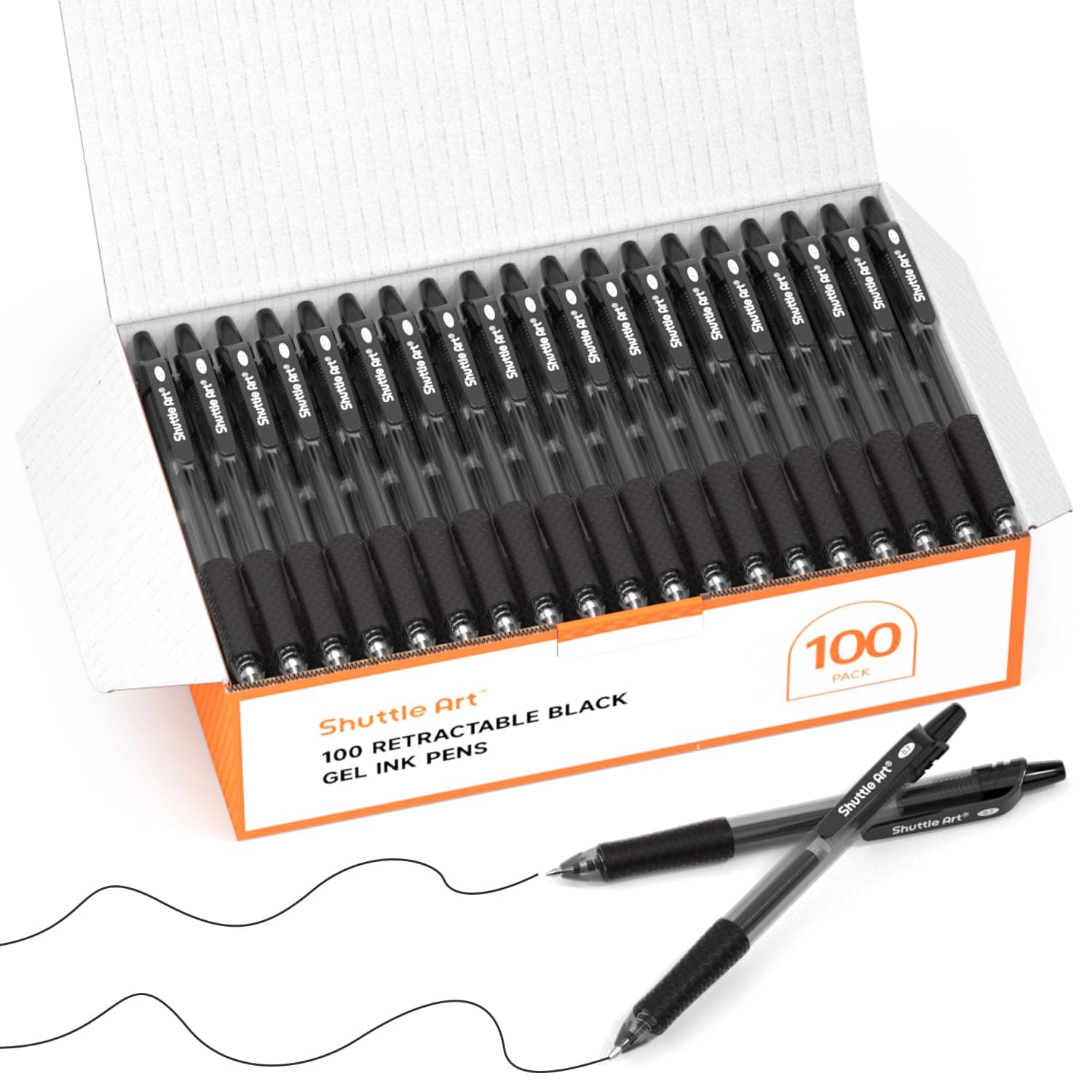 100 Pack Black Gel Pens