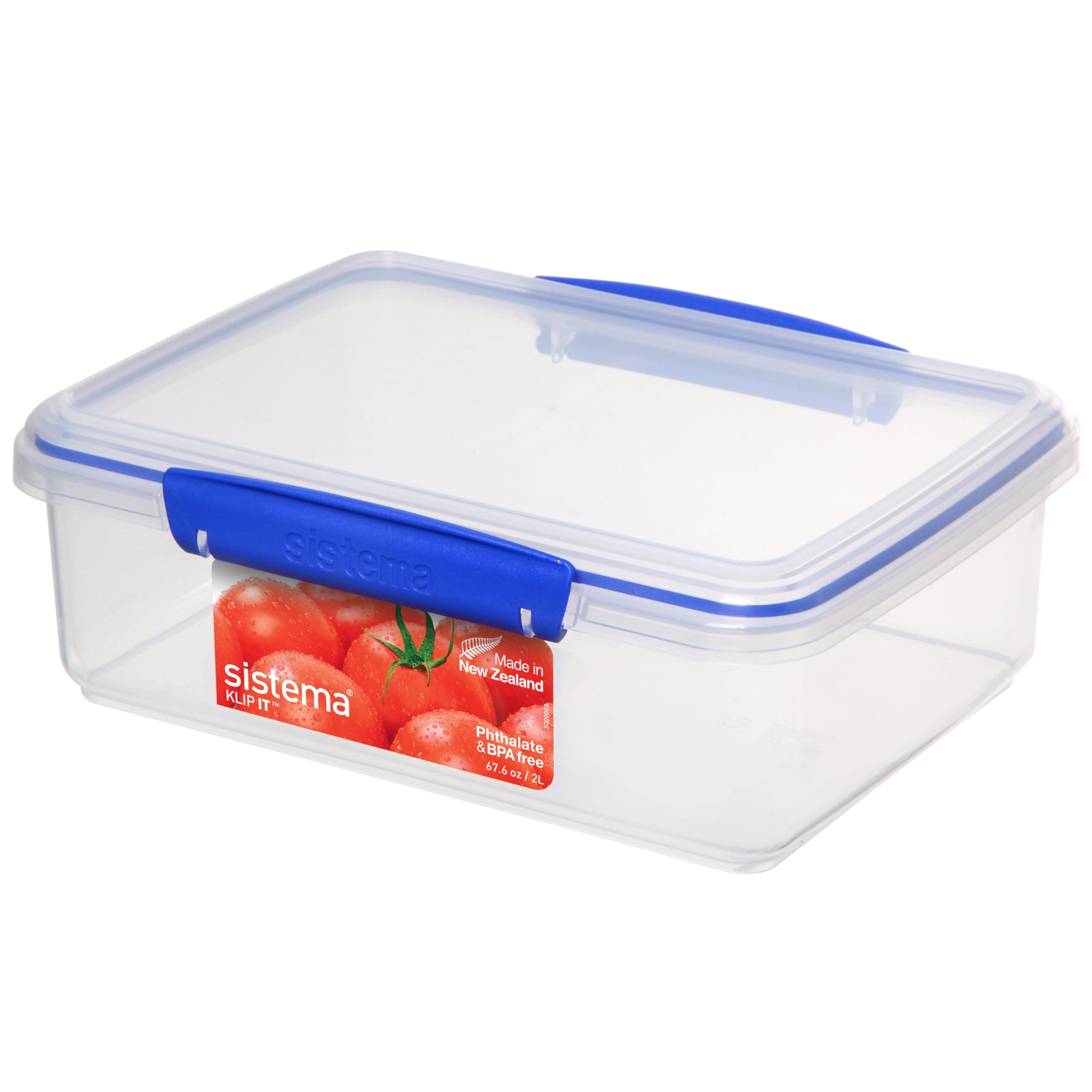 KLIP IT Food Storage Container | 2 L | Airtight & Stackable Meal Prep Container with Lid | School Lunch Box | BPA-Free | 1 Count