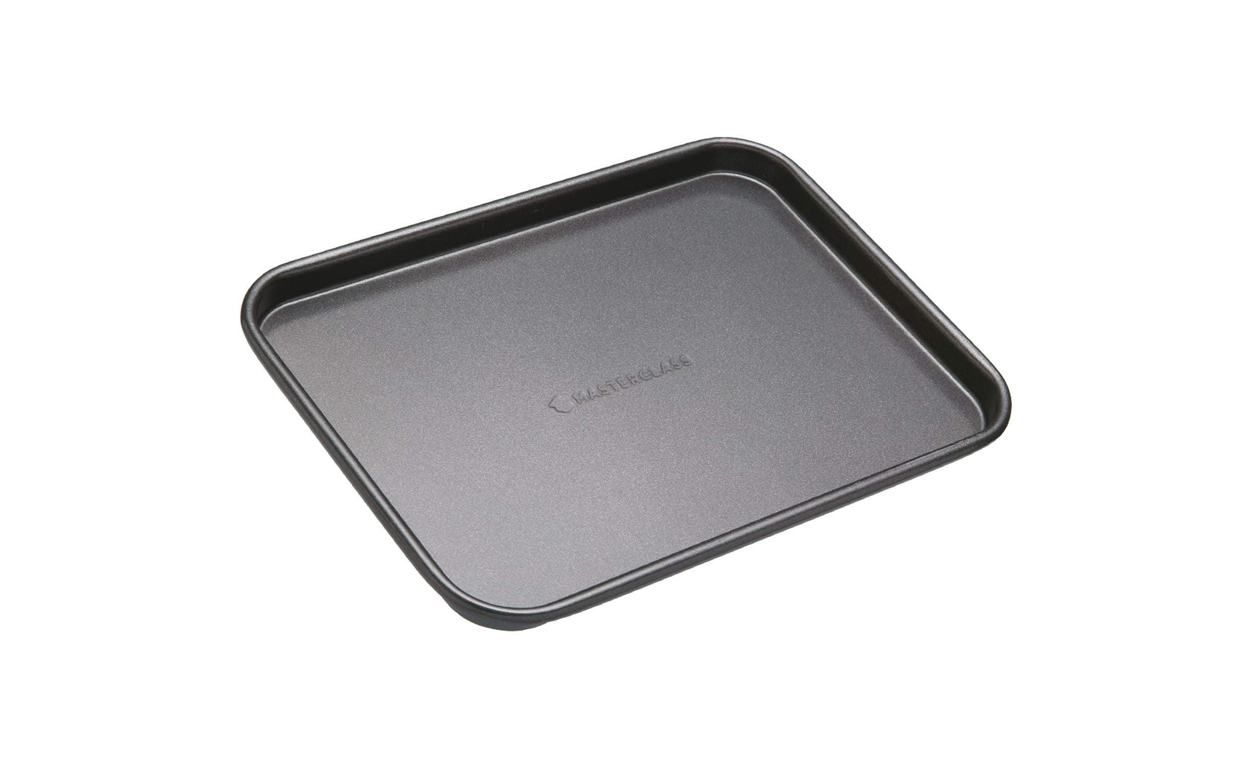 Baking Tray with PTFE, PFOA and BPA Free Non Stick, Robust 1mm Thick Carbon Steel for Baking and Roasting, Carbon Steel, 24 x 18cm, Grey